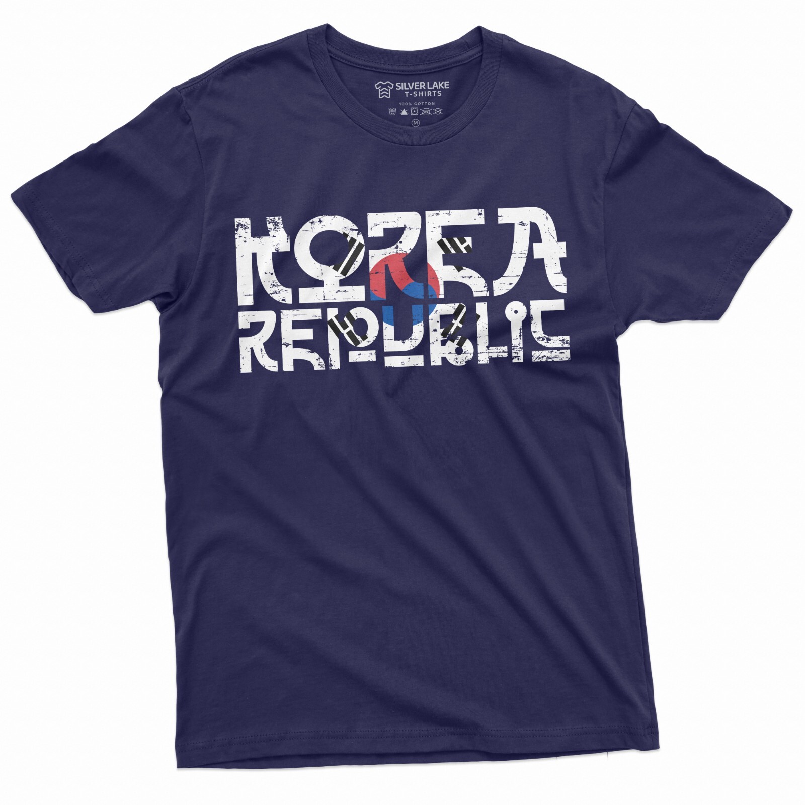 South Korea T-shirt Korean Republic Shirt Flag Coat of arms Football Soccer Tee