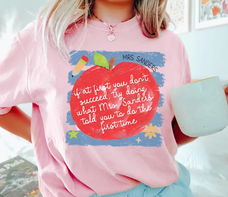 Custom English Teacher Fall Comfort Tee