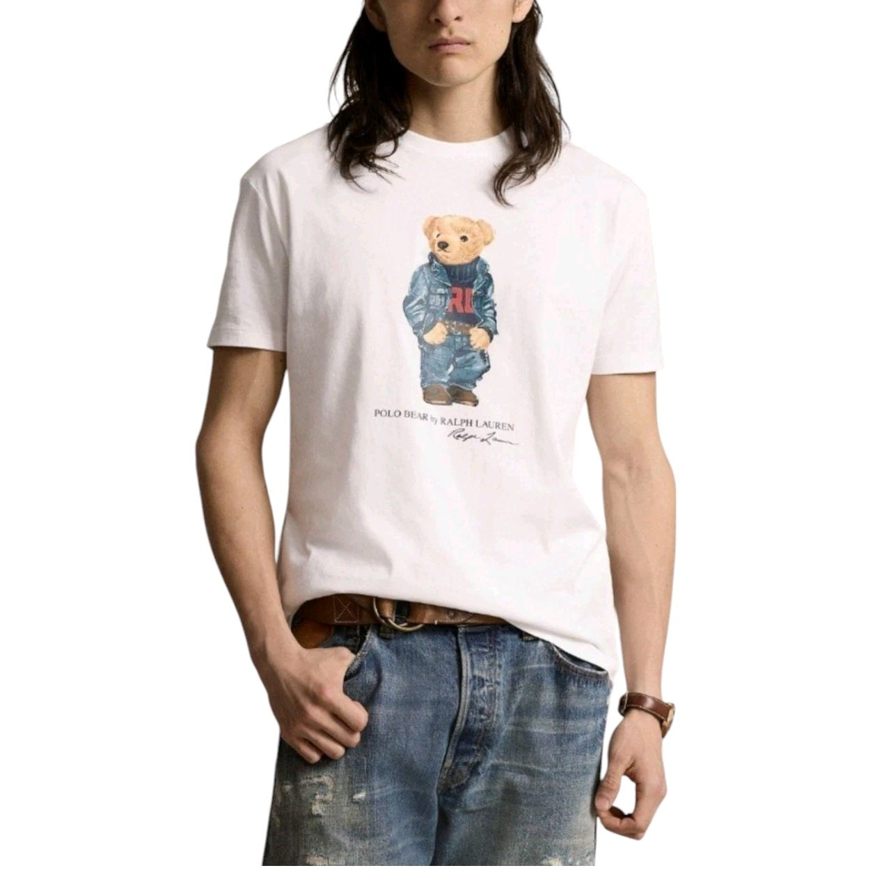 Polo Ralph Lauren Classic Fit Polo Bear Jersey T-Shirt Short Sleeve White