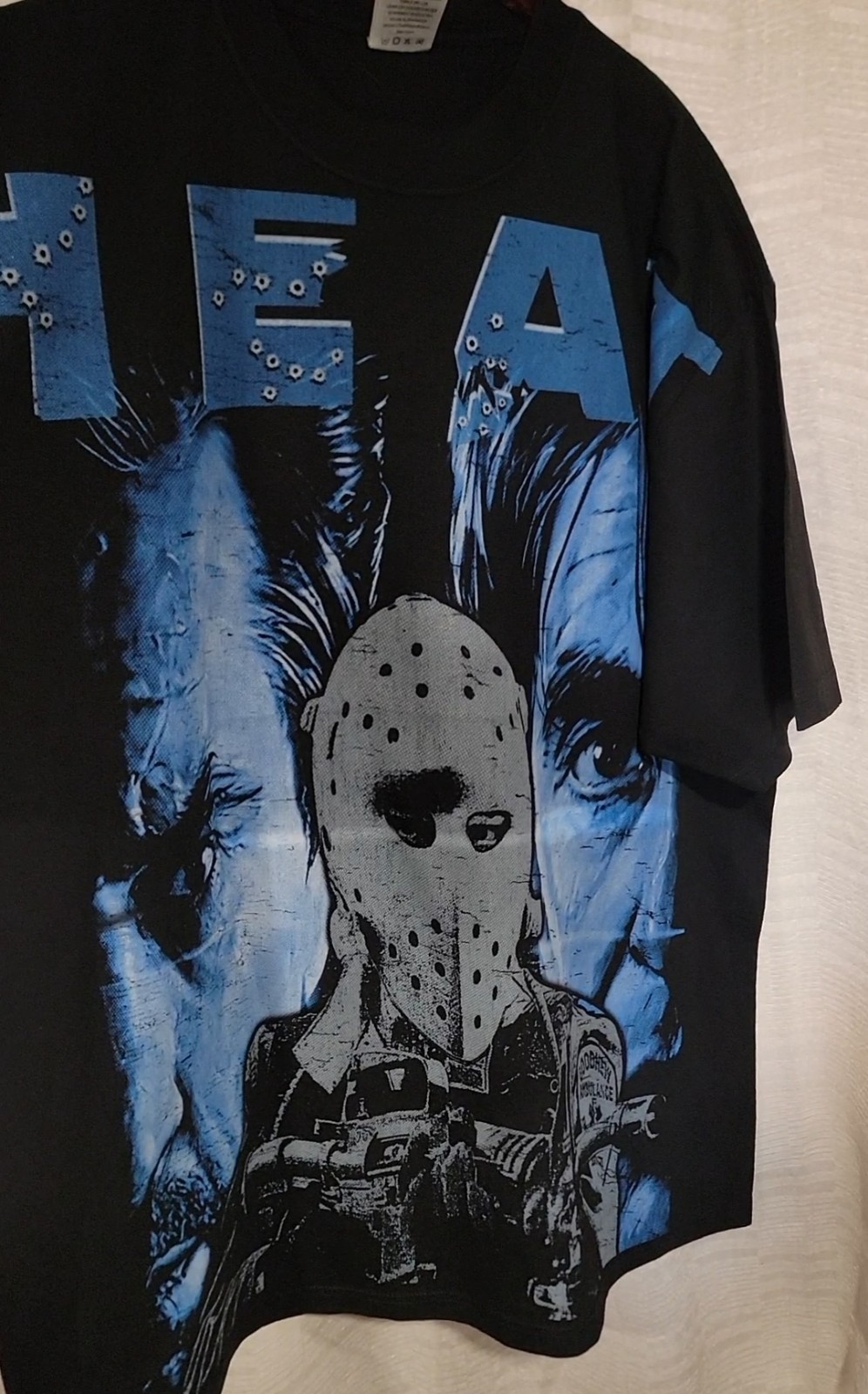 HEAT BIG PRINT ON SHAKA HEAVYWEIGHT GARMET DYED T SHIRT