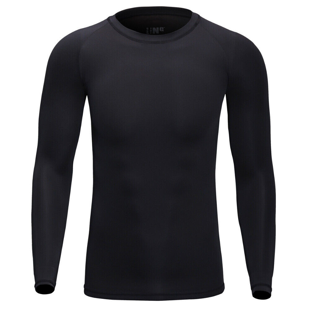 Men’s Athletic Long Sleeve Compression Shirts Dry Fit Sports Gym Shirts Workout