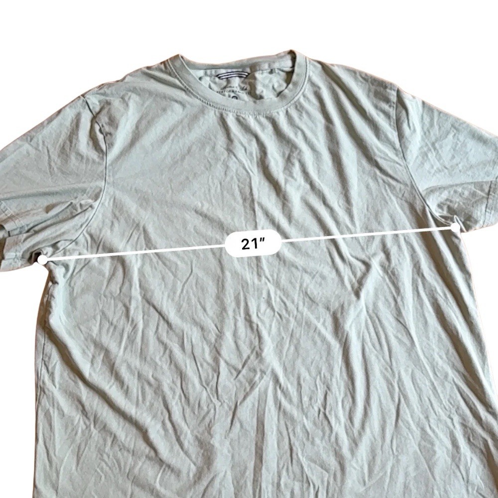 Porter & Ash Performance Tee Men’s XL Blue/Gray Stretch T Shirt Cotton Elastane