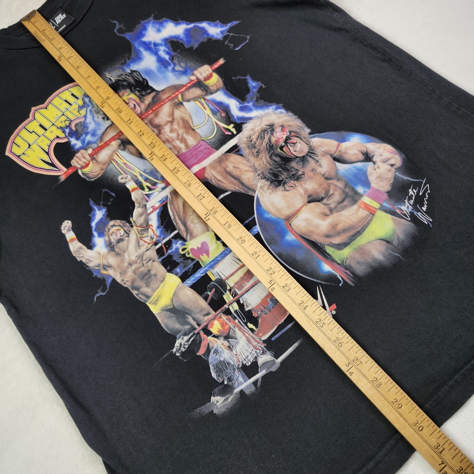 SHOE PALACE x WWE Licensed Ultimate Warrior WWF Mens Large T-Shirt 2023 AOP