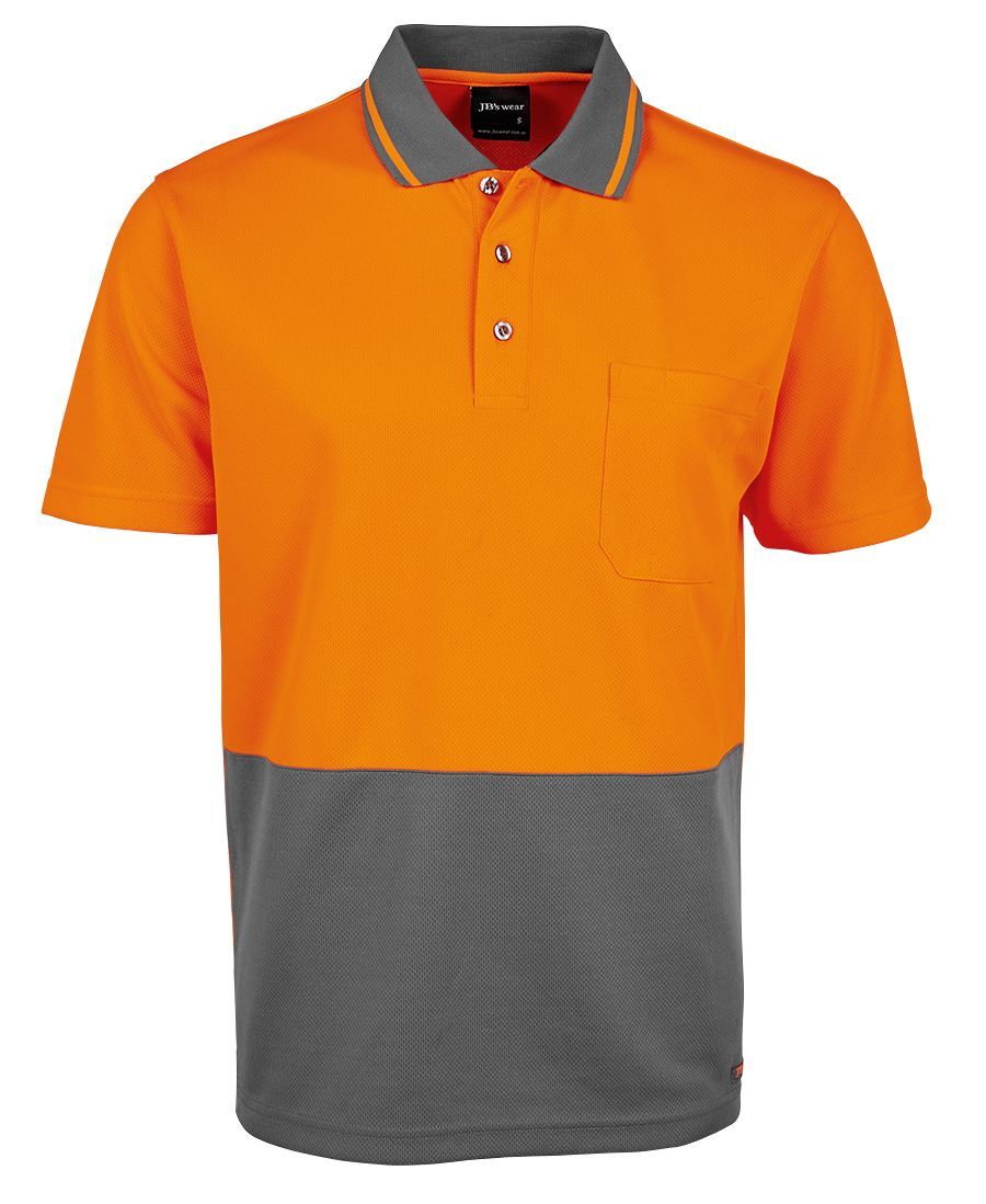 Jb’s wear Hi Vis Traditional Work Safety Polo with Quick drying fabric UPF 50+