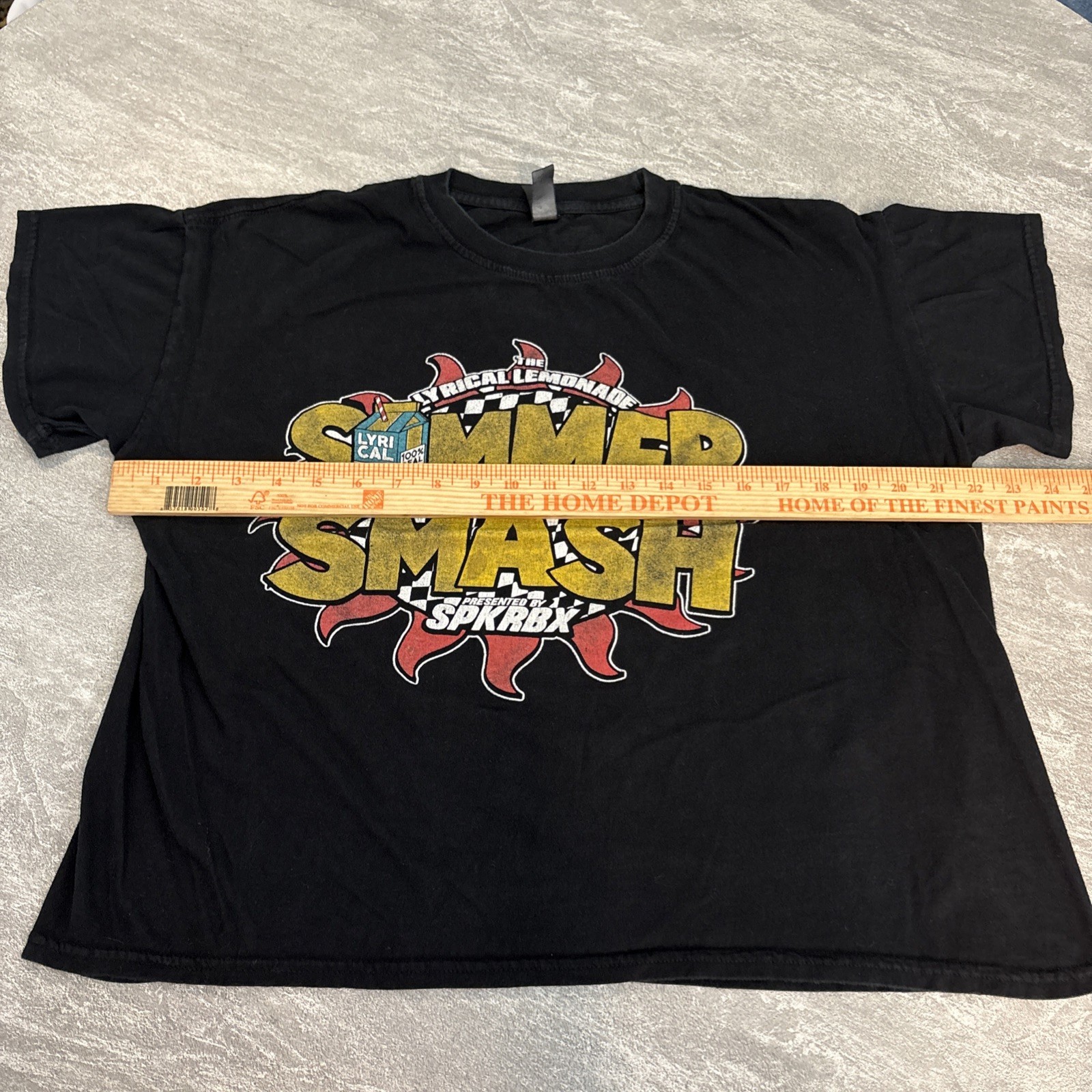 Lyrical Lemonade Summer Smash 2024 Spkrbx T Shirt Medium Crop Black Travis Scott
