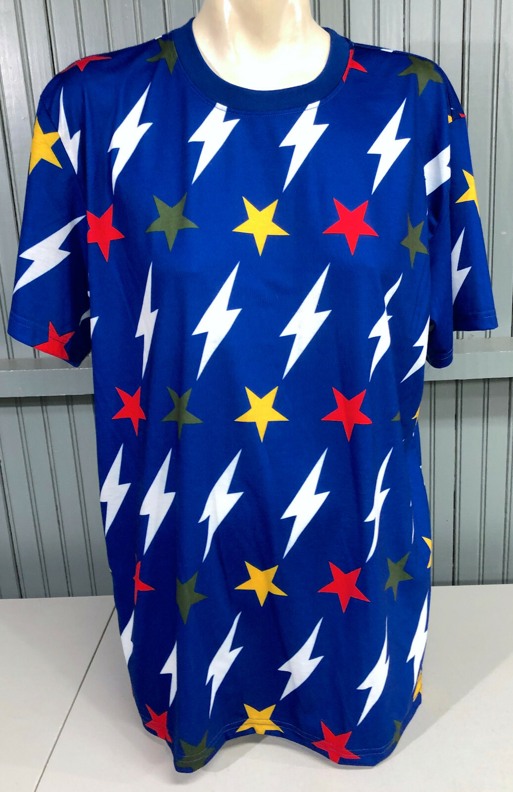 New & Rich 100 XXL Stars Lightning Bolts Cotton / Poly Mens T-Shirt