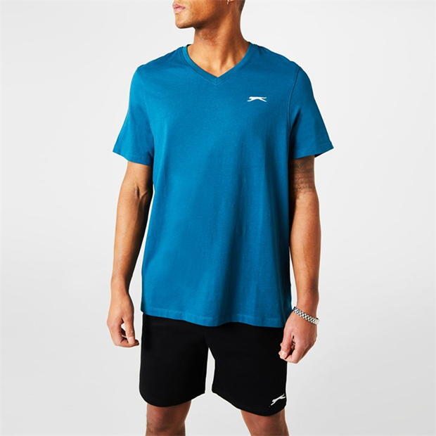 Mens Slazenger 100% Cotton V Neck T Shirt XS S M L XL XXL 3XL 4XL BNWT