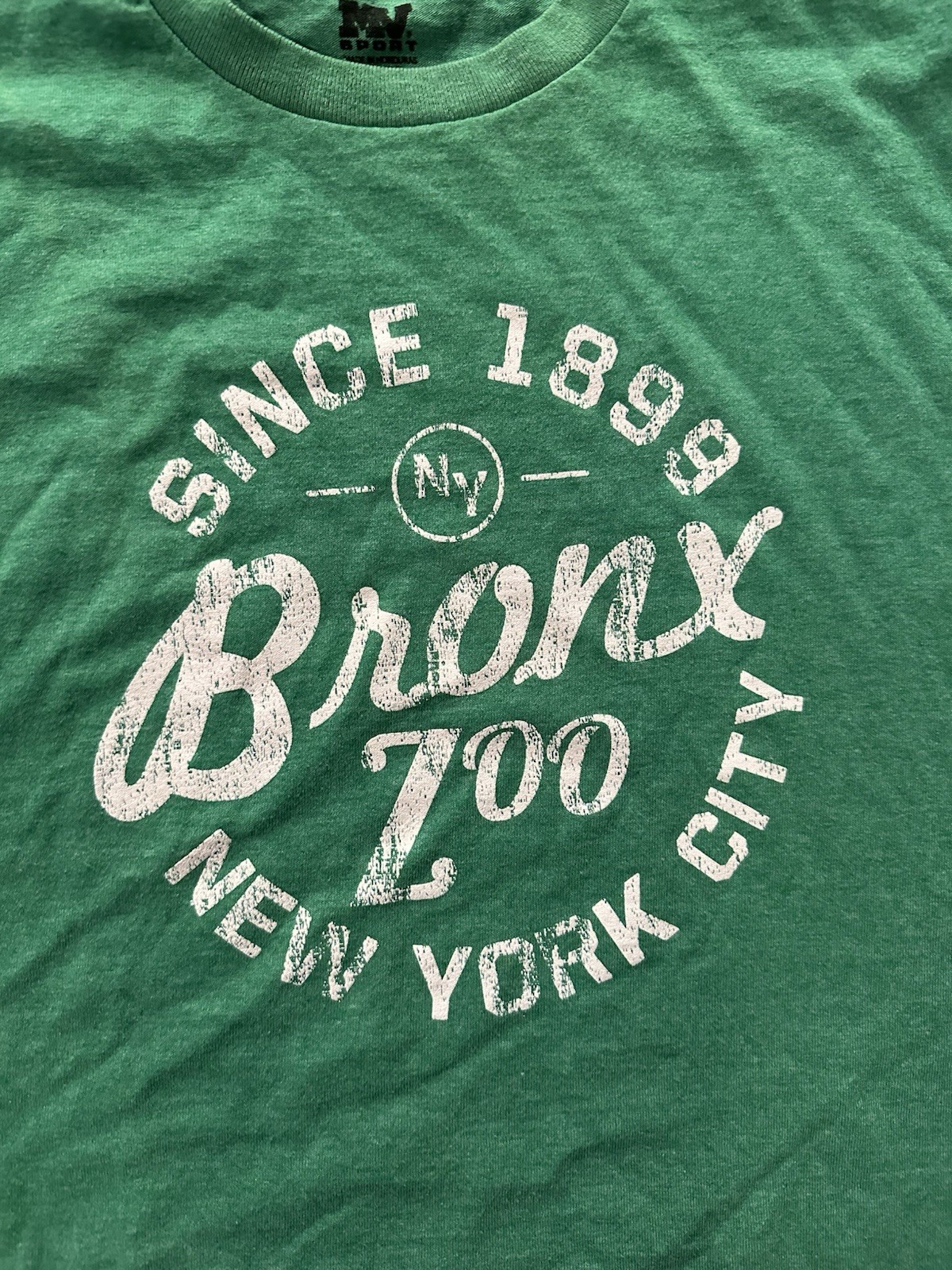 BRONX ZOO NEW YORK CITY NYC TEE T SHIRT Mens Large Green NY MV SPORT