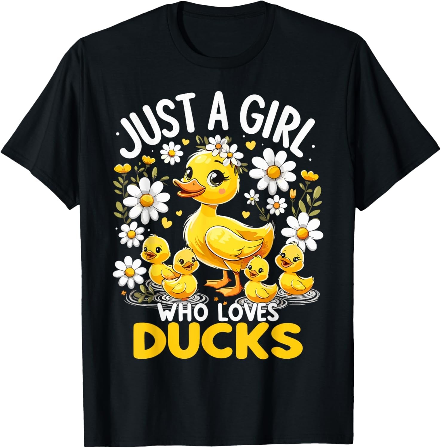 Cute Duck Lover Just A Girl Who Loves Ducks T-Shirt unisex T-Shirt