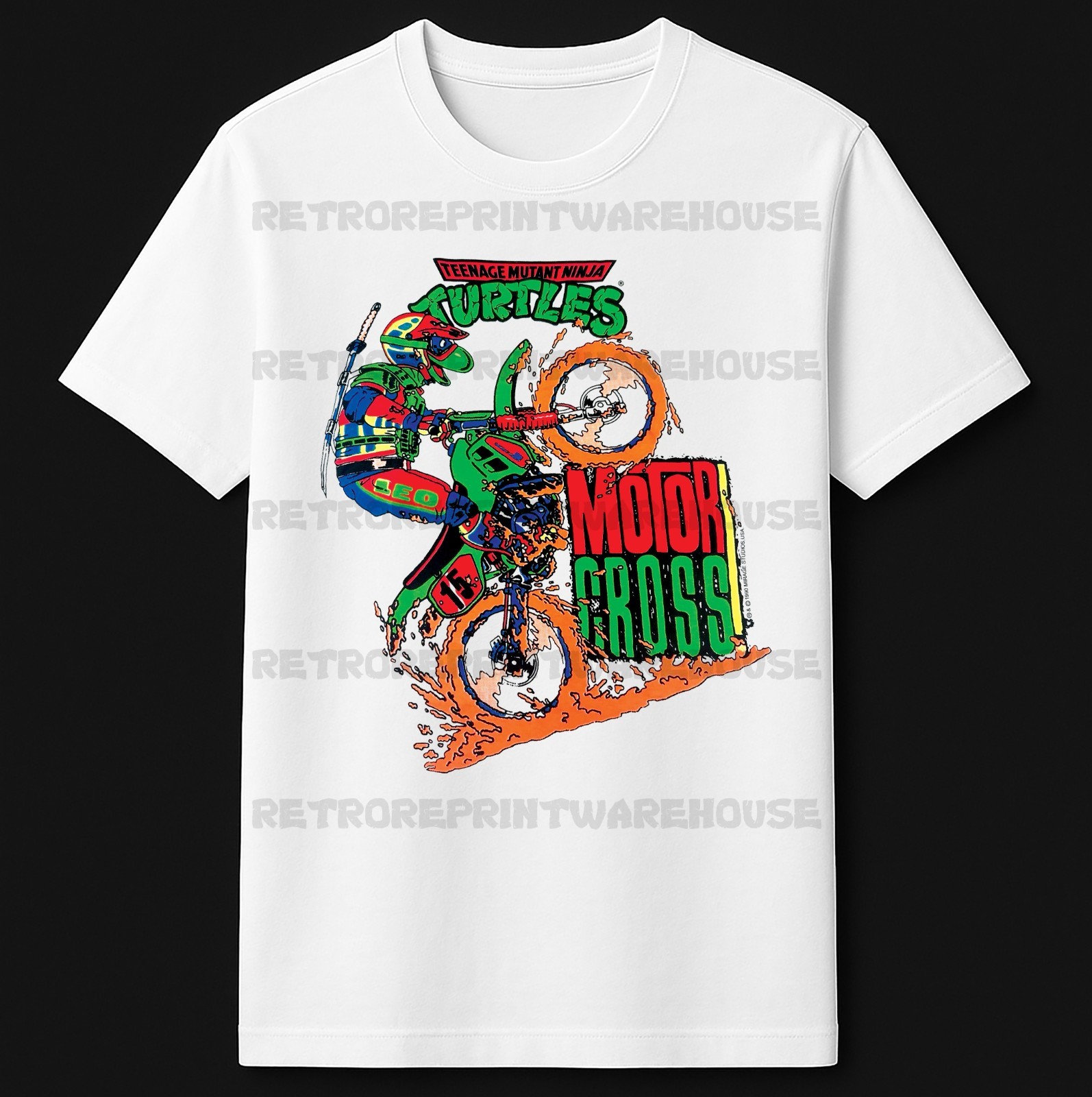 TMNT 90’s Motocross Retro Reprint Graphic T-Shirt