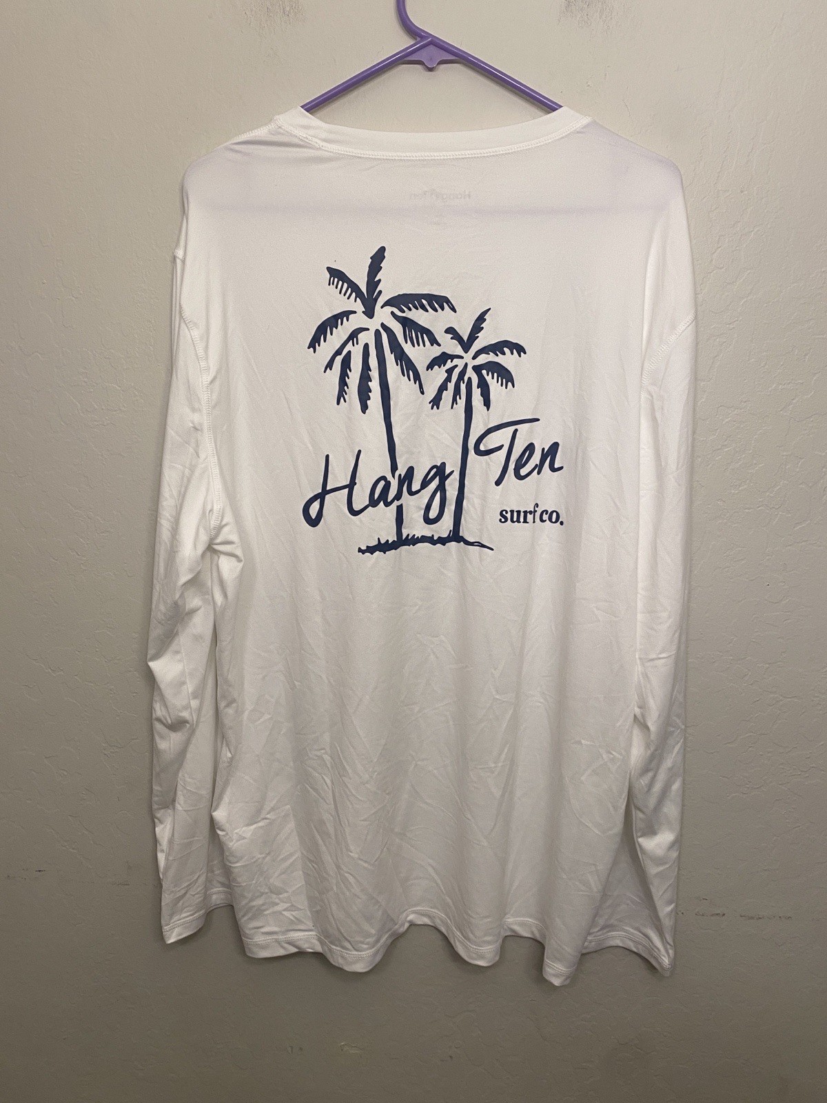 Hang Ten Men’s Long Sleeve Sun Tee, UPF 50+, Quick-dry fabric, Lightweight Sz XL