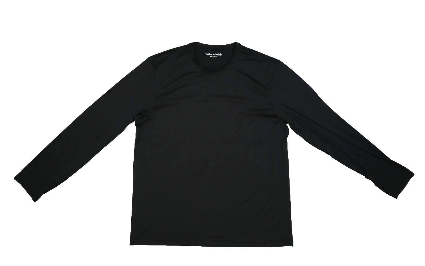 Outdoor Voices CloudKit All Day Long Sleeve Tee Shirt Lightweight Black Mens XL