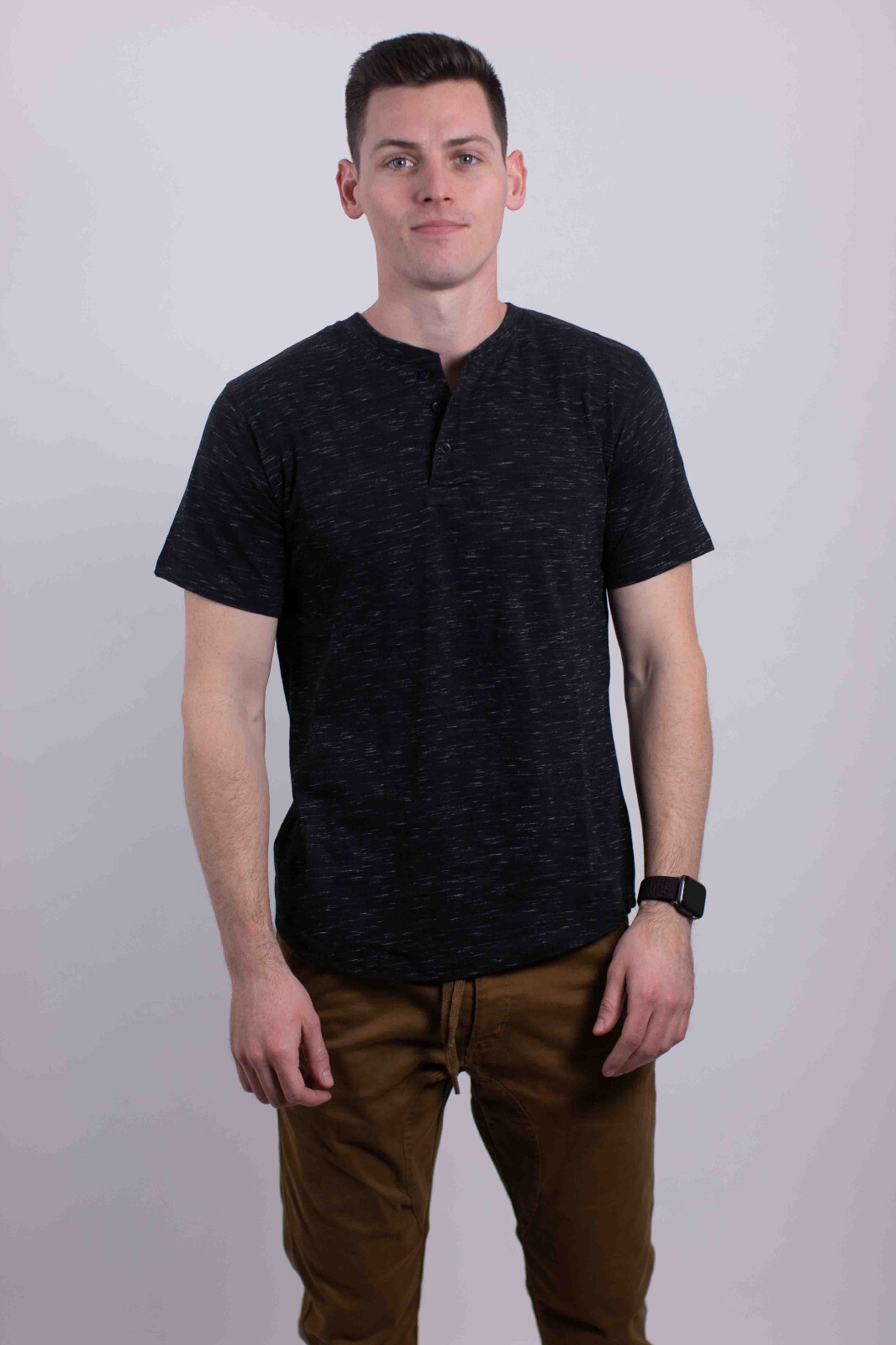 Men’s Short Sleeves Henley T-shirt