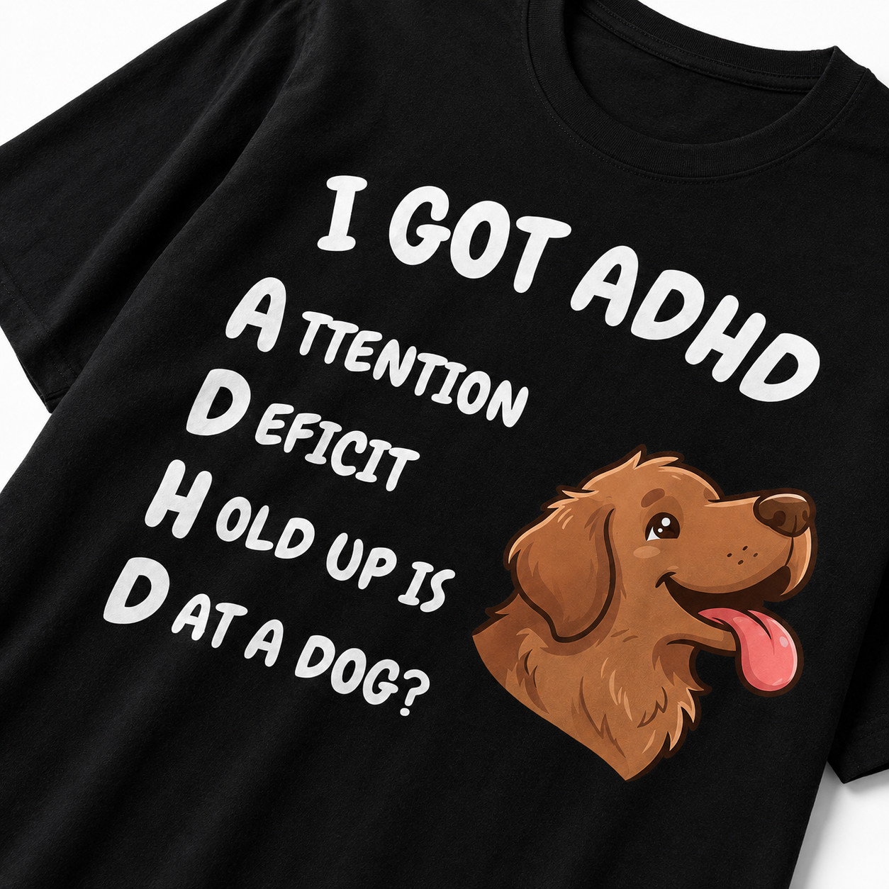 I Got ADHD Hold Up Is Dat Dog Funny Dog Shirt