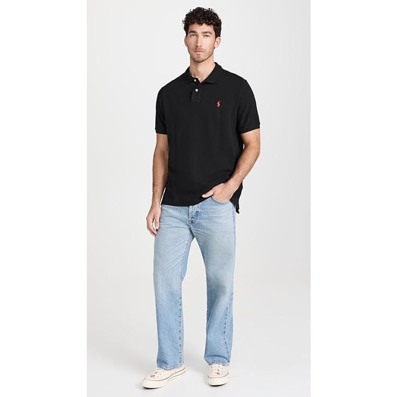 NWT Ralph by Ralph Lauren Men’s Classic Fit Iconic Mesh Polo, Black, XL