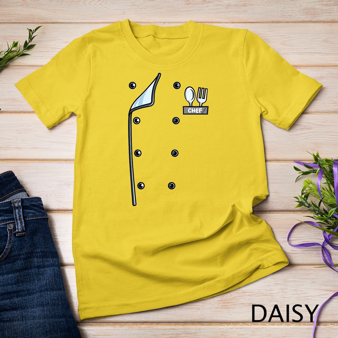 Chef Uniform Jacket Faux Funny Cook for Cooking T-Shirt Unisex T-shirt