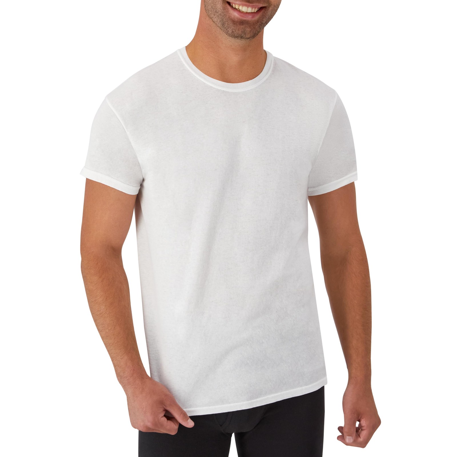 Hanes Men’s Cotton Moisture-wicking Crew Tee Undershirts Multi Medium