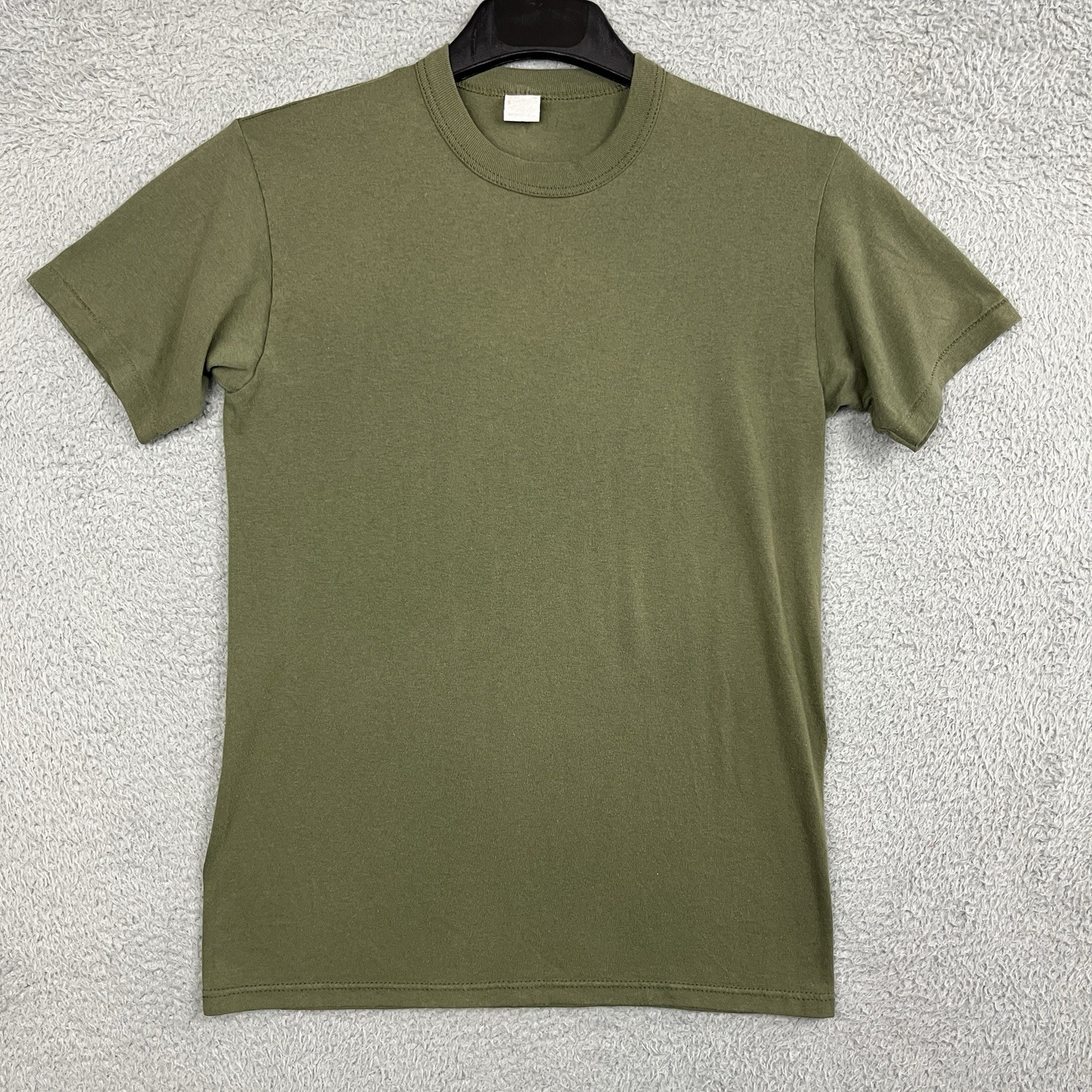 VTG Soffe T Shirt Tag M 17.5” PTP Single Stitch Sleeve Army Green Olive Military