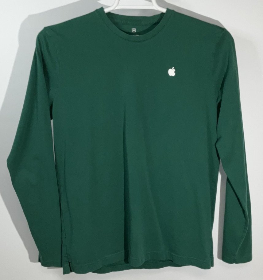 Apple Long Sleeve T-Shirt Men’s Medium Green