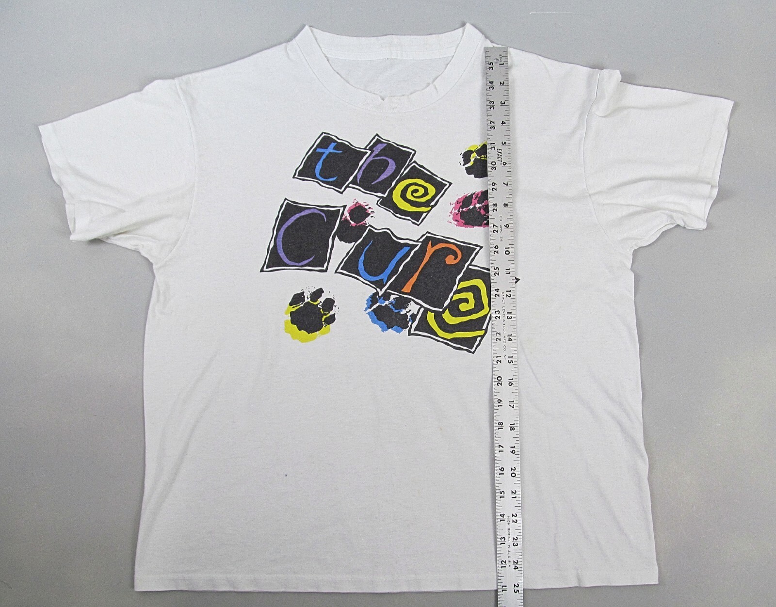 The Cure T-shirt Vintage 80s White Love Cats Paws Single Stitch SEE DESCRIPTION