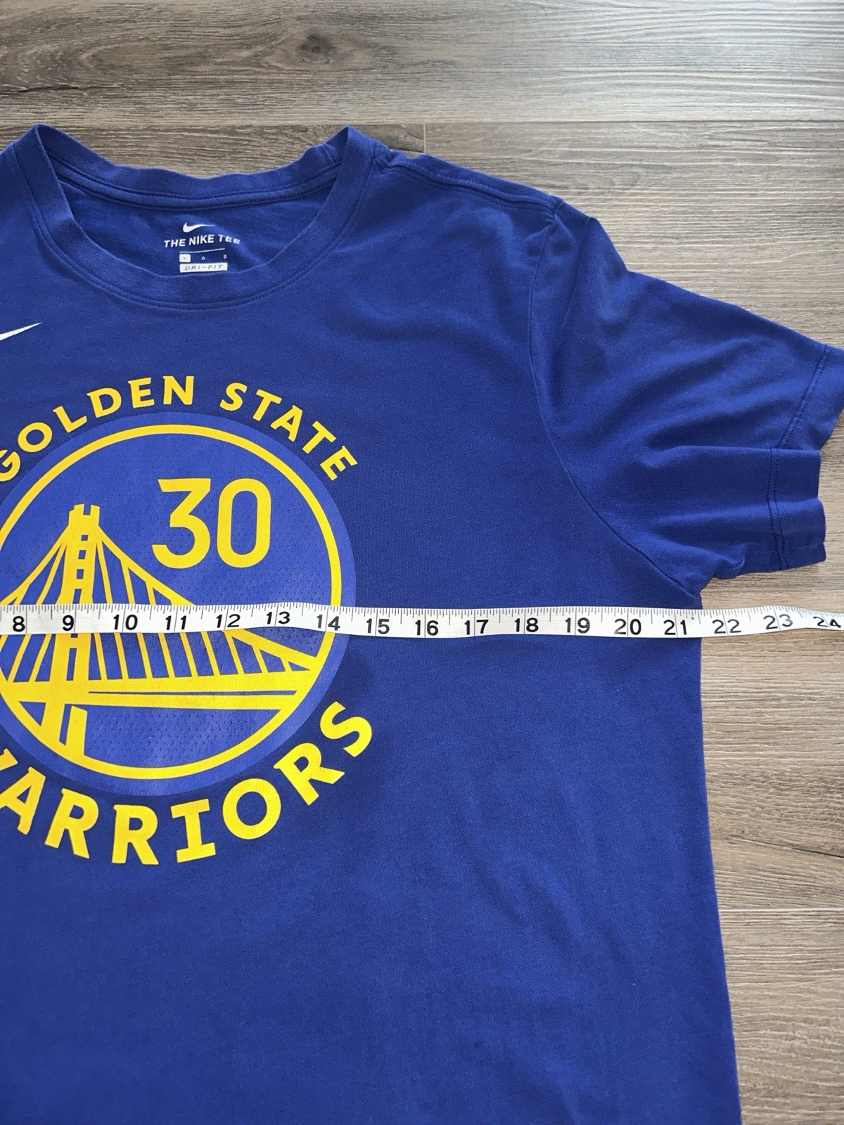 Nike Stephen Curry Men’s Large NBA Golden State Warriors Dri-FIT Shirt Tee Blue