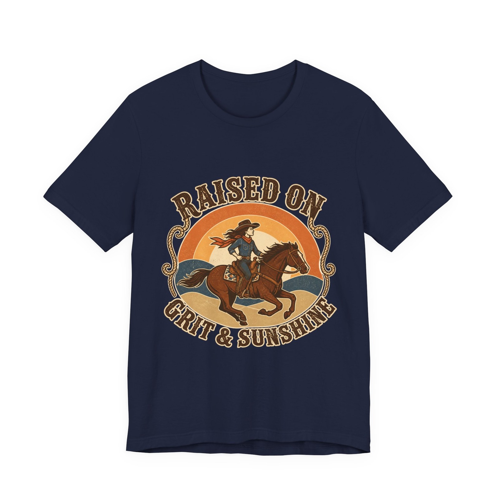 Raised on Grit & Sunshine T-Shirt | Western cowgirl ranch vintage