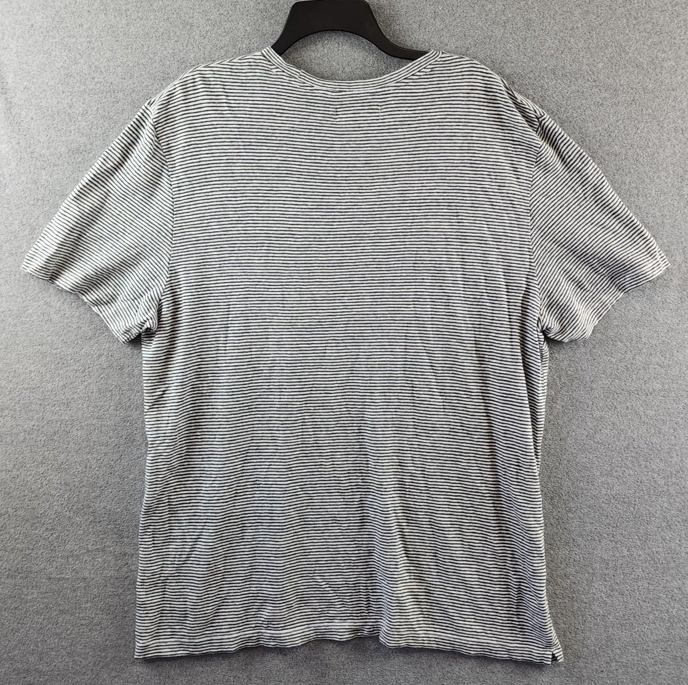 The Men’s Store at Bloomingdale’s Striped Linen Tee XL Dark Slate Pullover S/S