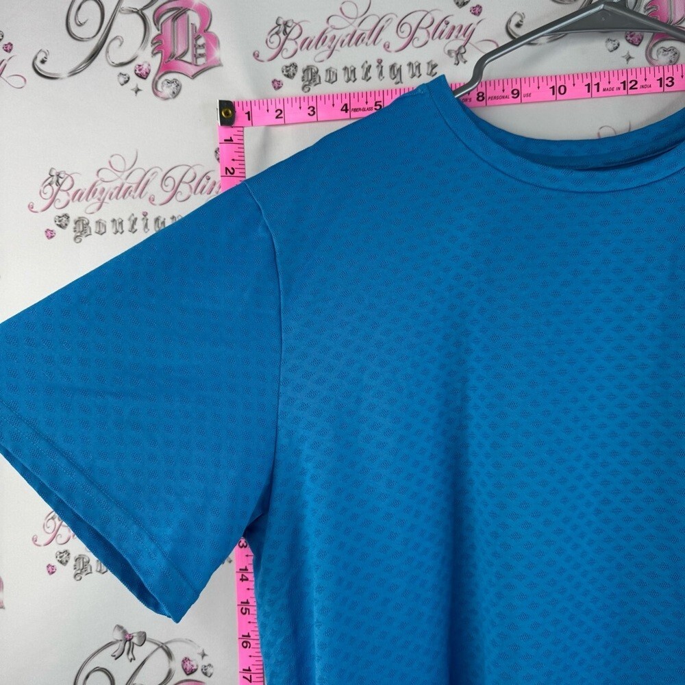 Nike T-shirt stretchy Bright Blue Dri-FIT Short Sleeve Athletic Tee