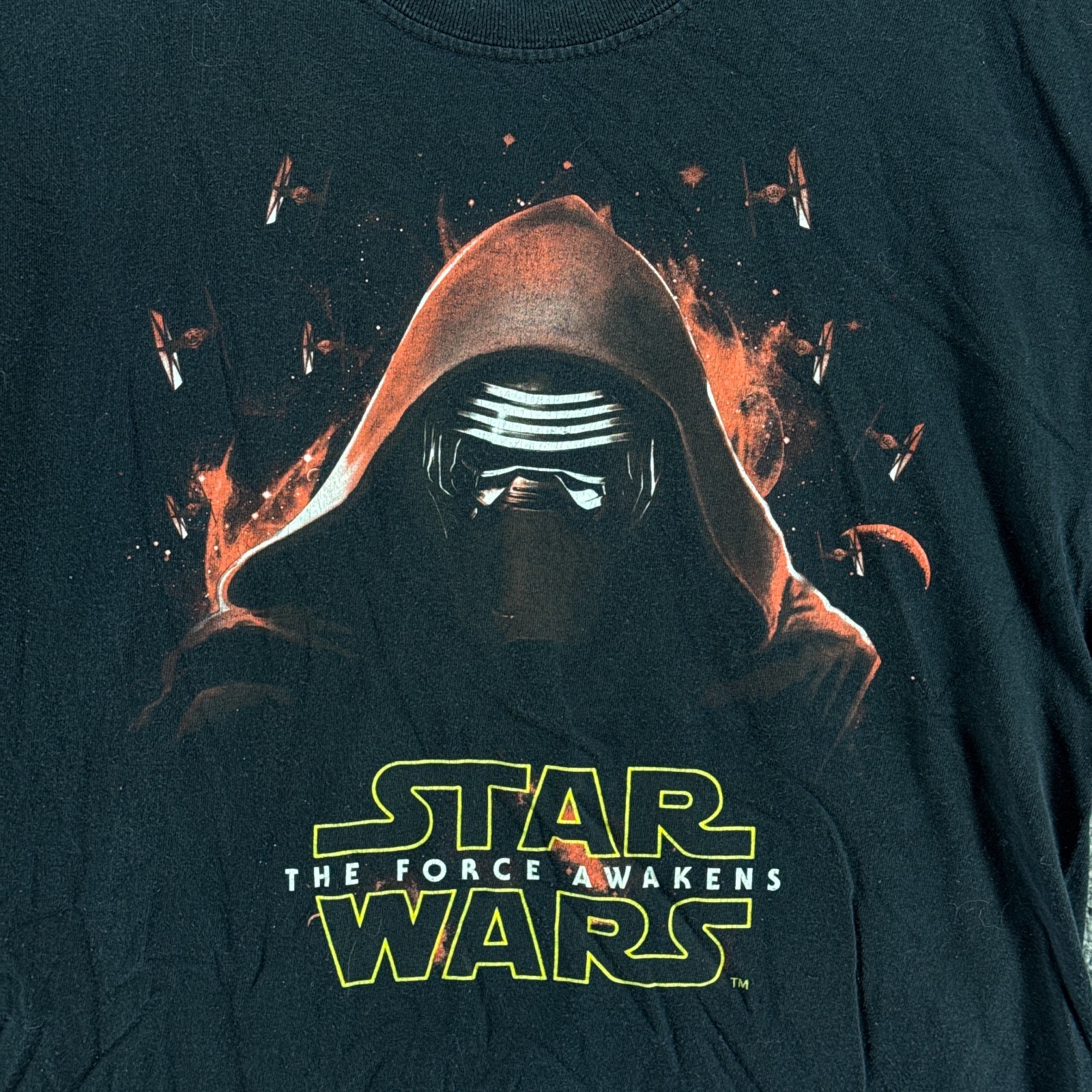 Star Wars Force Awakens T-Shirt Mens L Black Kylo Ren Movie Graphic Jerry Leigh