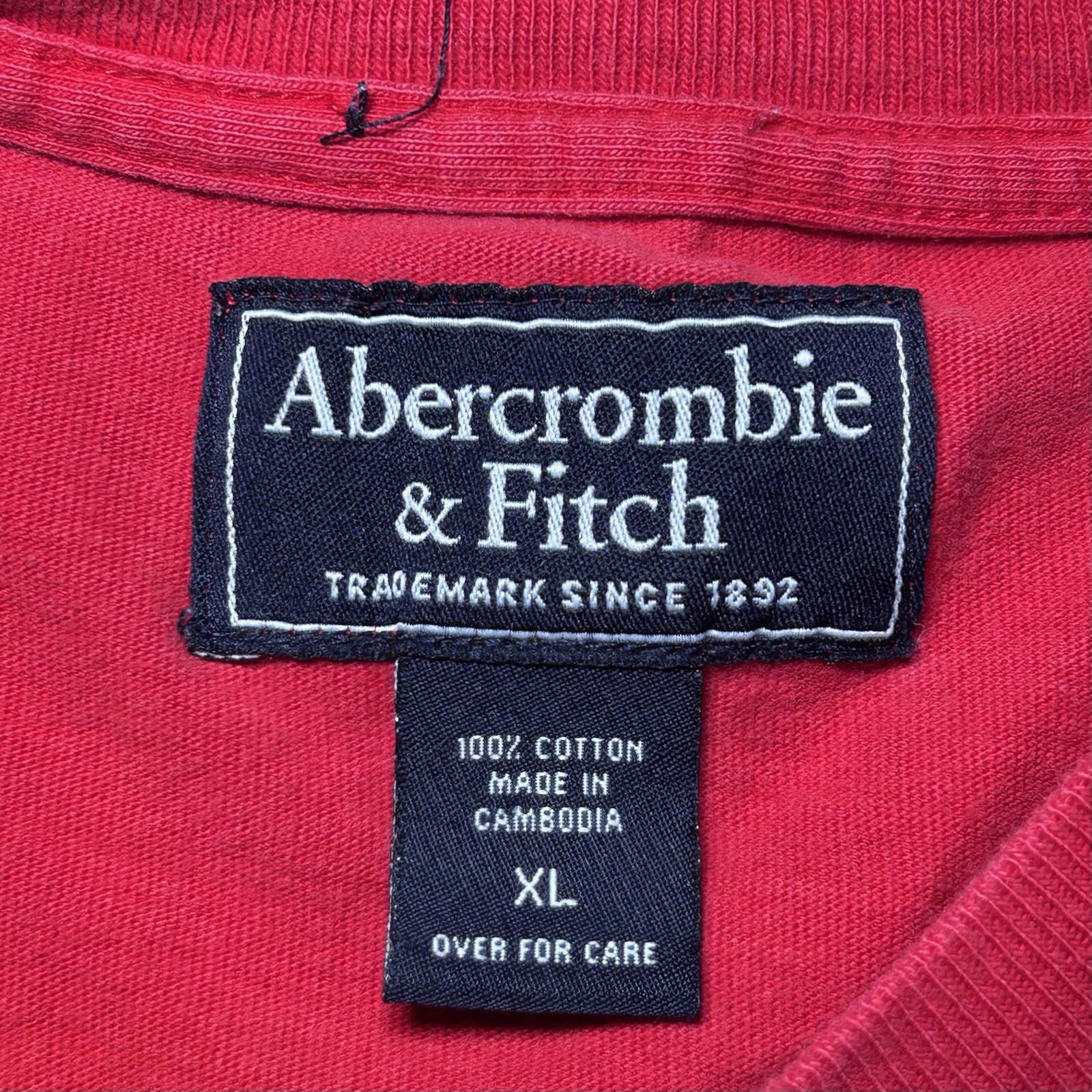 VTG Abercrombie Fitch Big Rods Tackle Shop T Shirt Red XL Y2K Vanity Humor