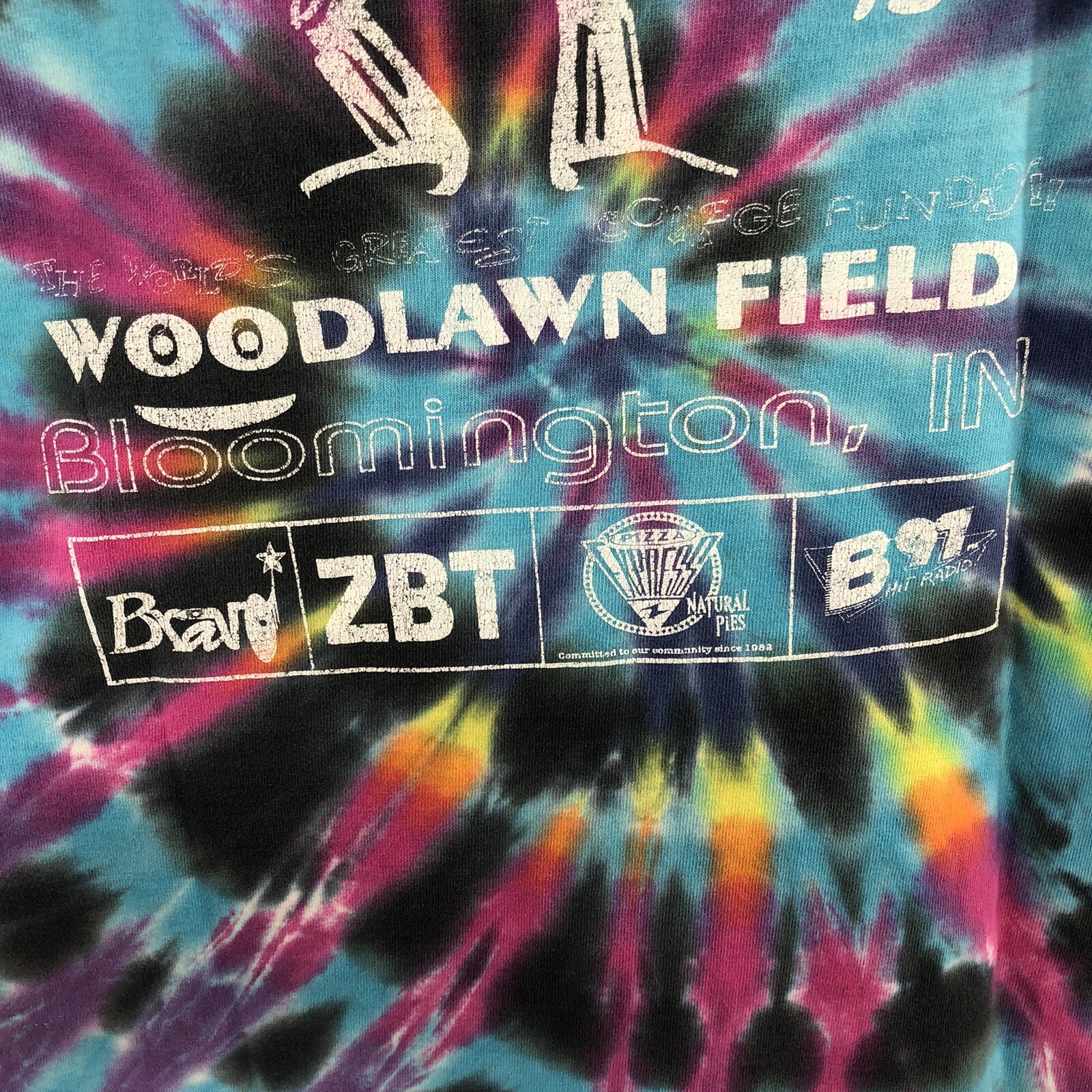VTG Rockin Reggaid Woodlawn Field Bloomington IN Pink Floyd Tribute Tye Die USA