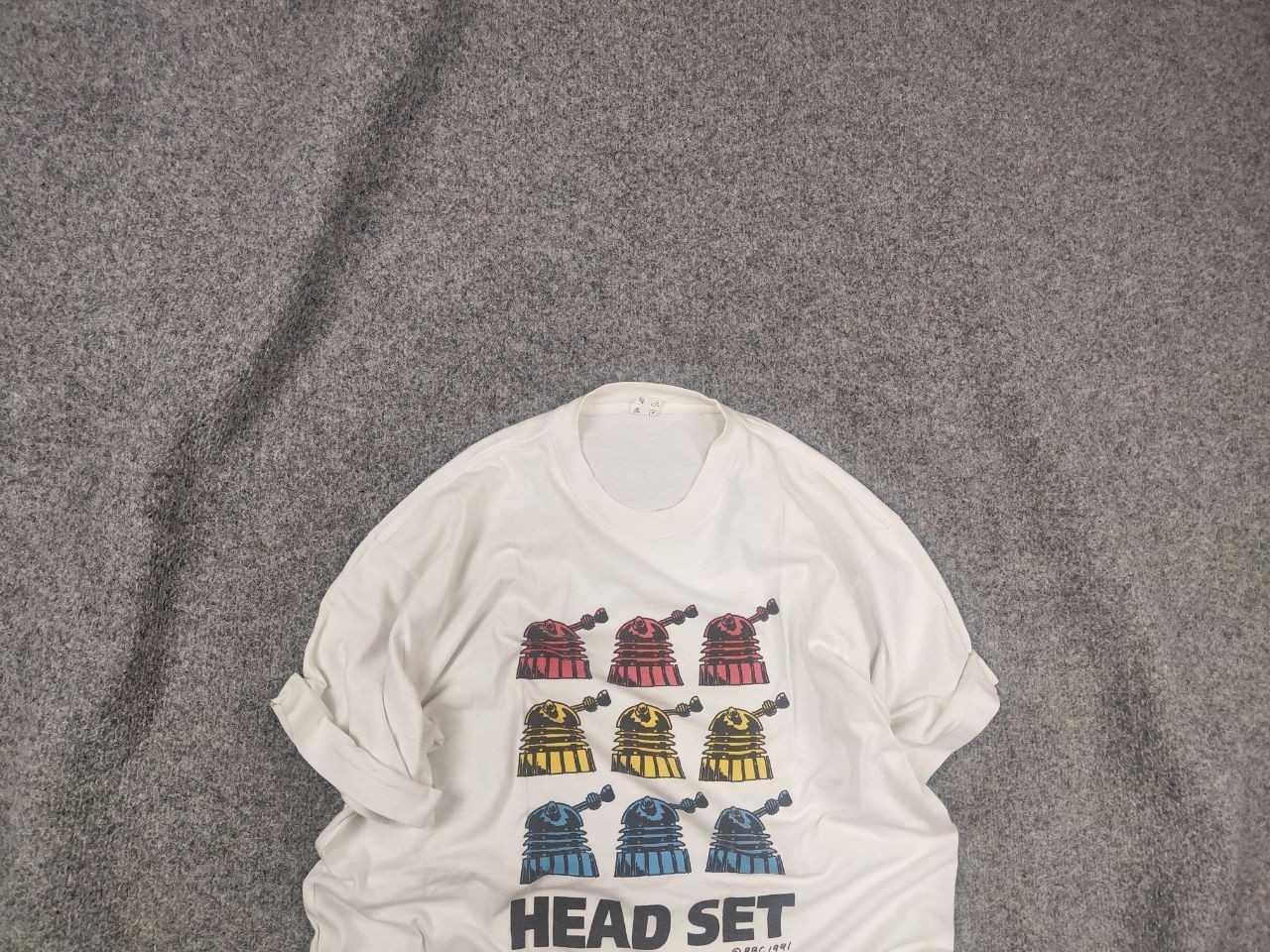 Vintage 1991’s Heat Set Doctor Who at Momi Graphic Logo White Shirt Tee Promo
