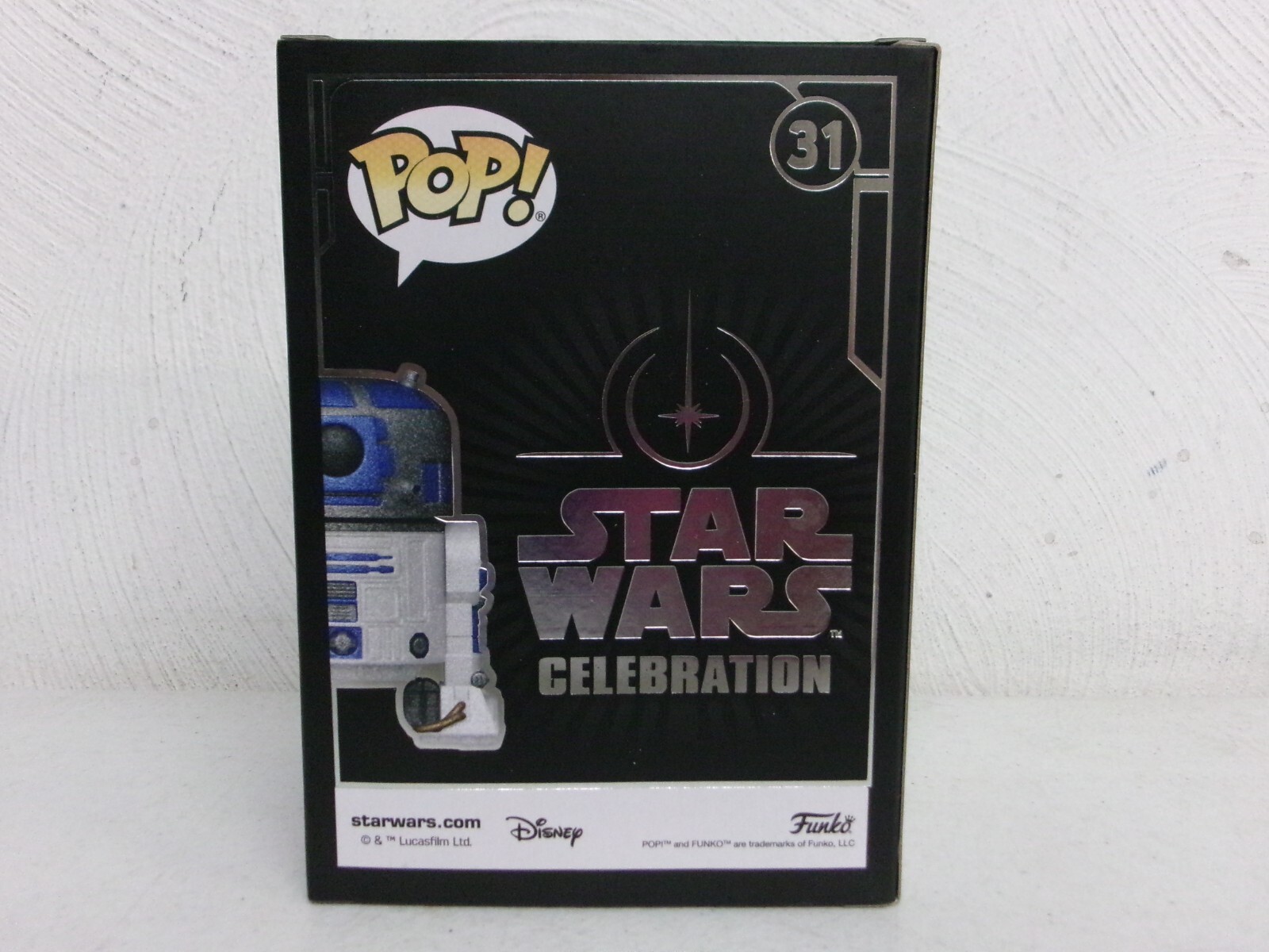 FUNKO POP STAR WARS CELEBRATION 2022 EXCLUSIVE DIAMOND R2D2 AND BACKPACK NEW #OS