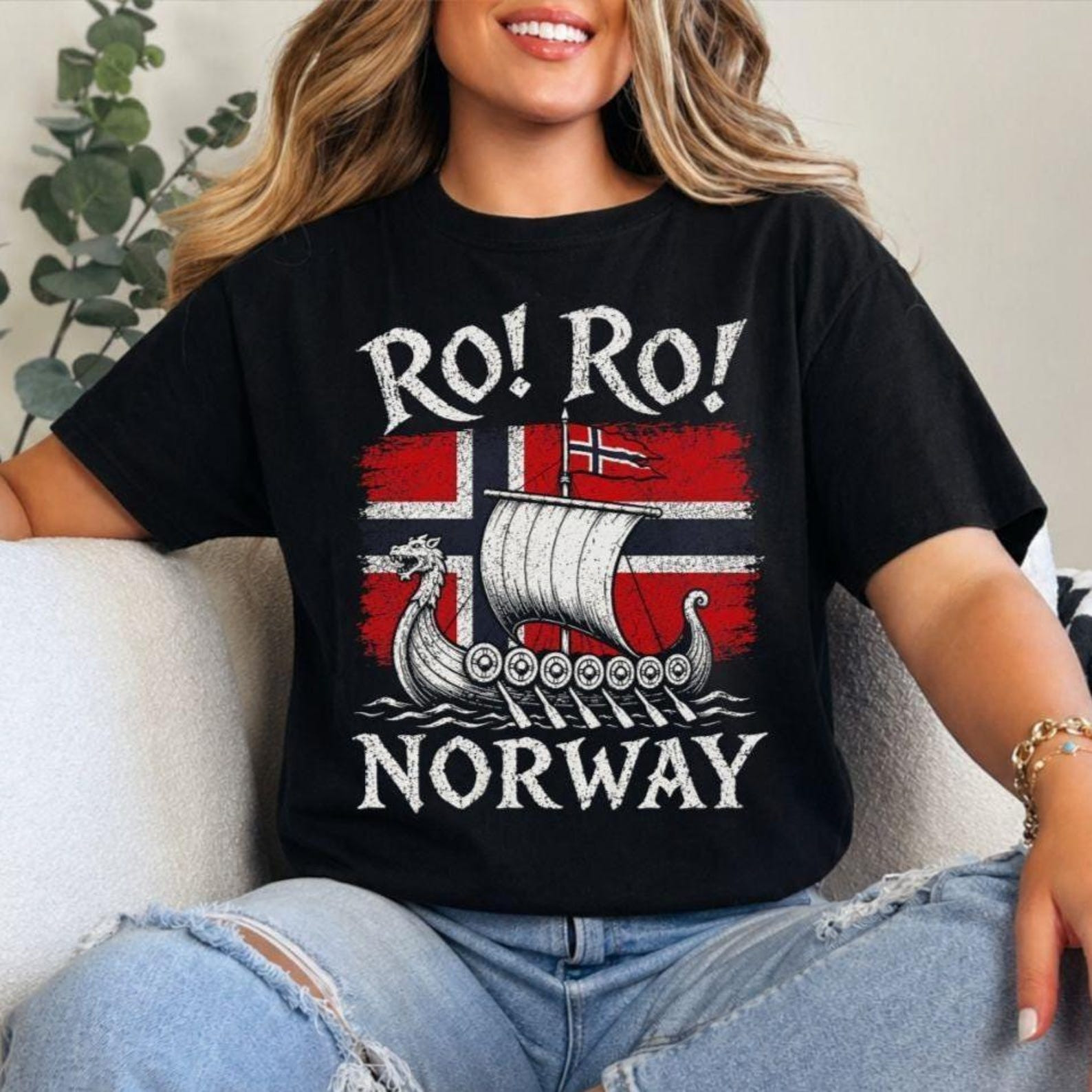 Ro Ro Norway Viking Soccer Shirt, Norwegian Football Fan Tee