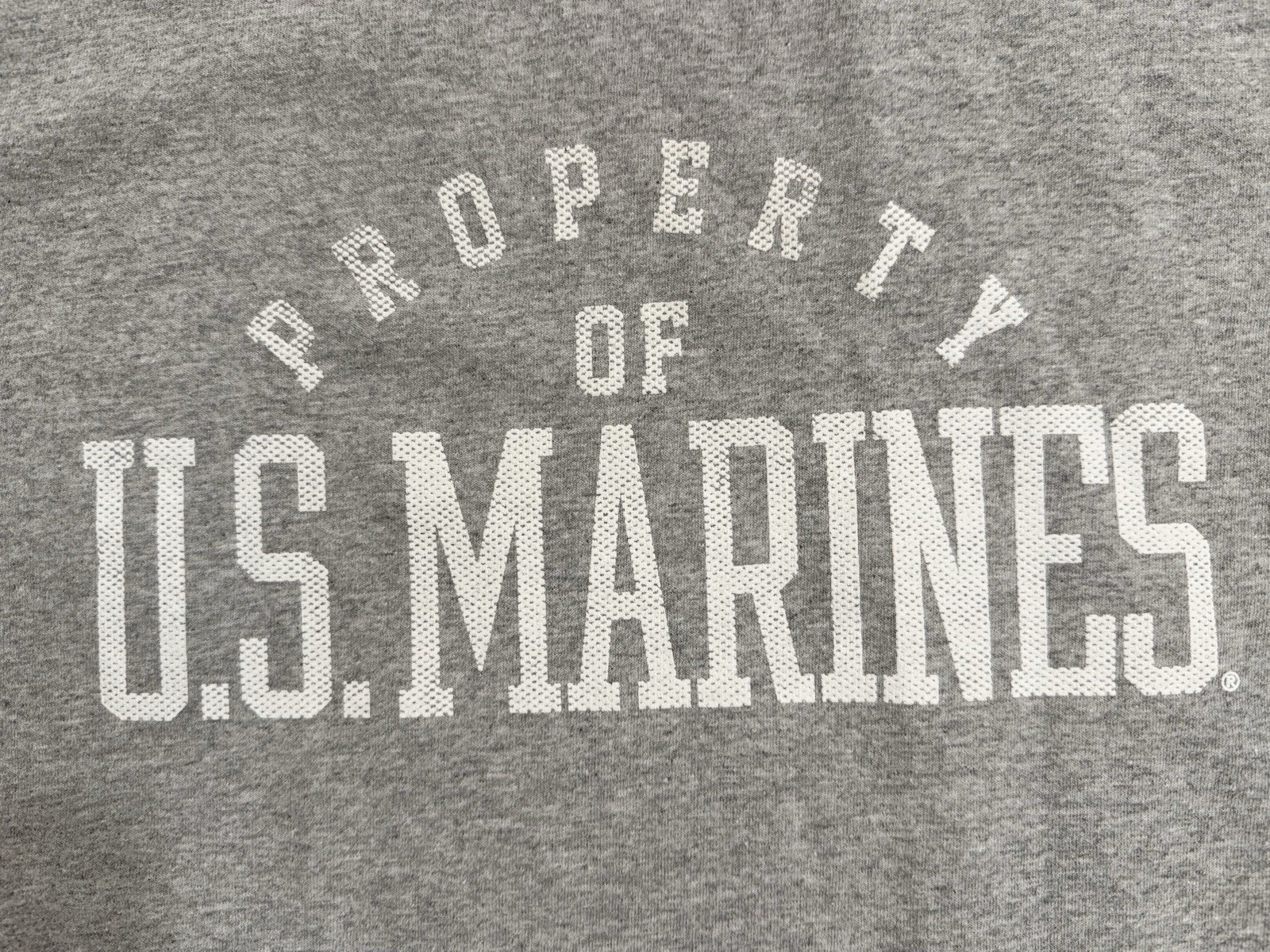 USMC “U.S. MARINES” Ash Gray T-Shirt – Size S / SMALL – by MV Sport – NWT!