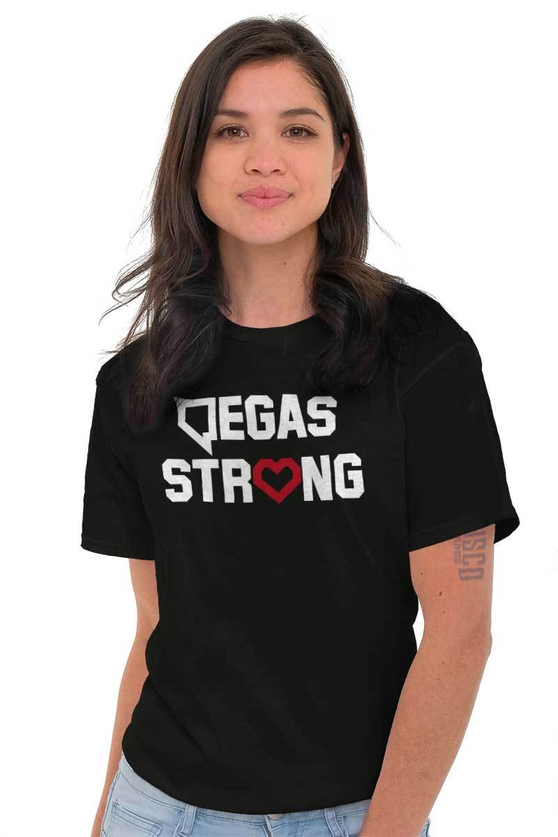 Vegas Strong Community Awareness Support Womens or Mens Crewneck T Shirt Tee