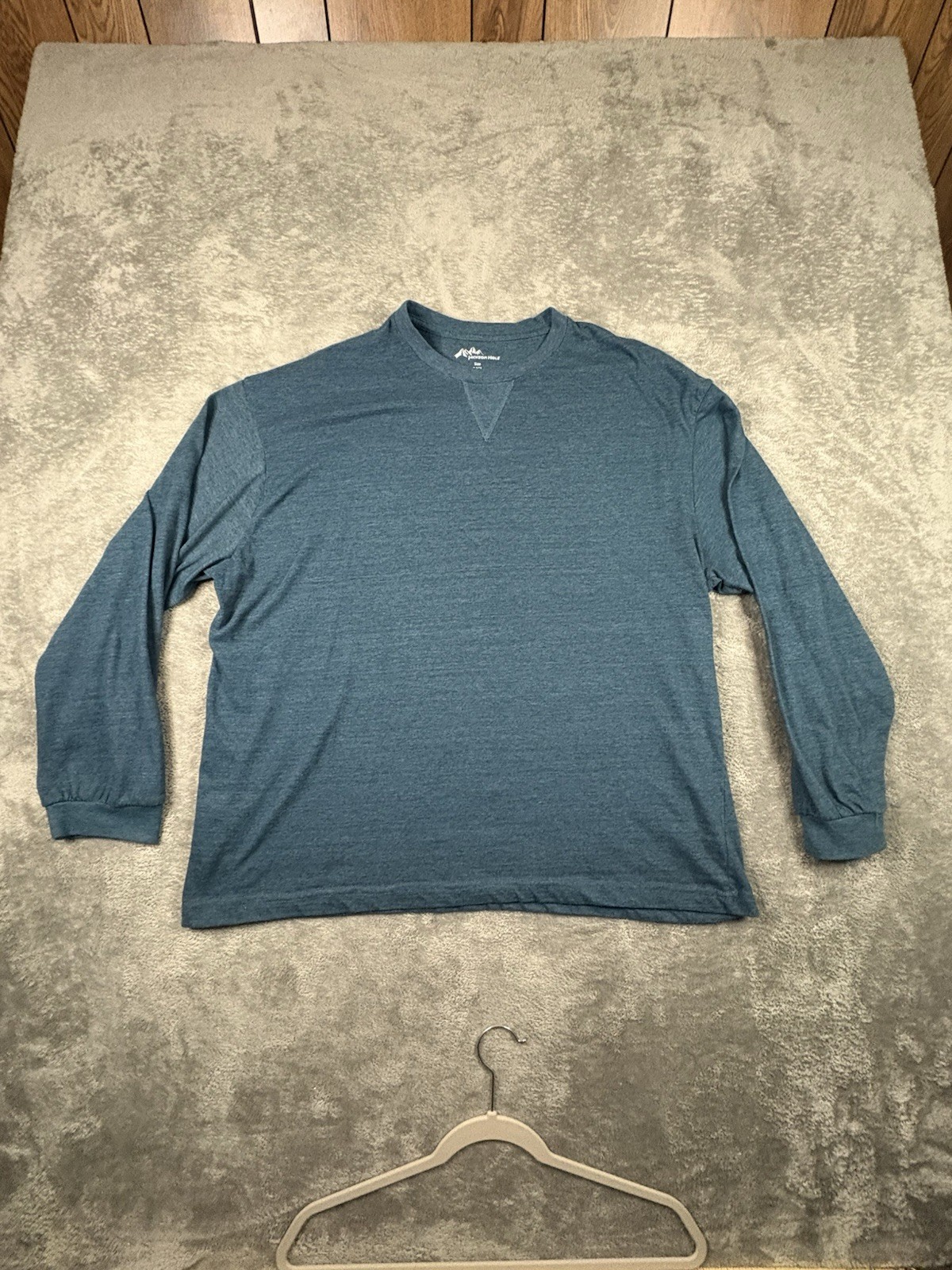 LOT OF 2 Jackson Hole Men’s 2XL Blue & Red LS Crewneck Shirts SEE DESCRIPTION