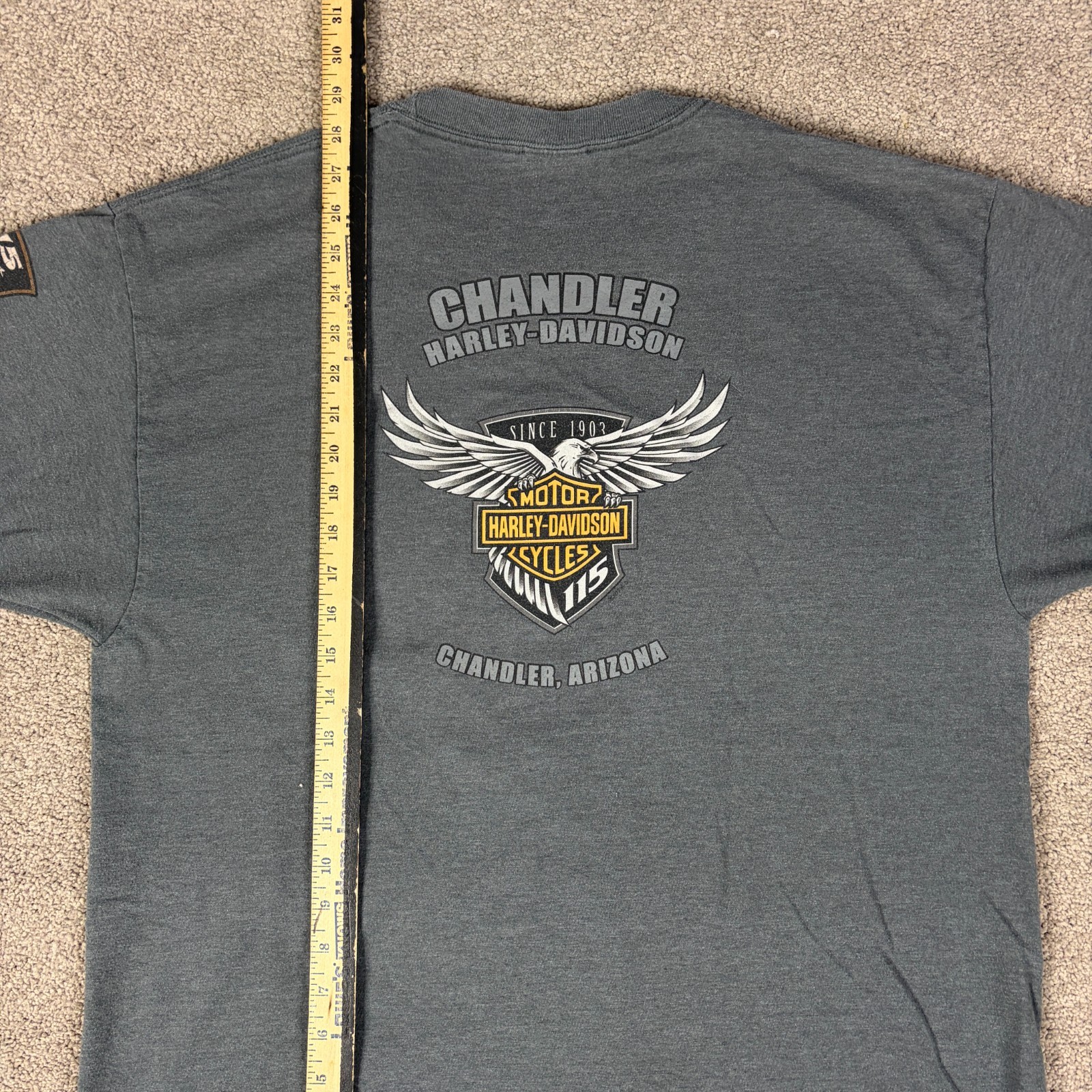 Harley Davidson Chandler AZ 2017 T Shirt Mens XL 115 Years Grey