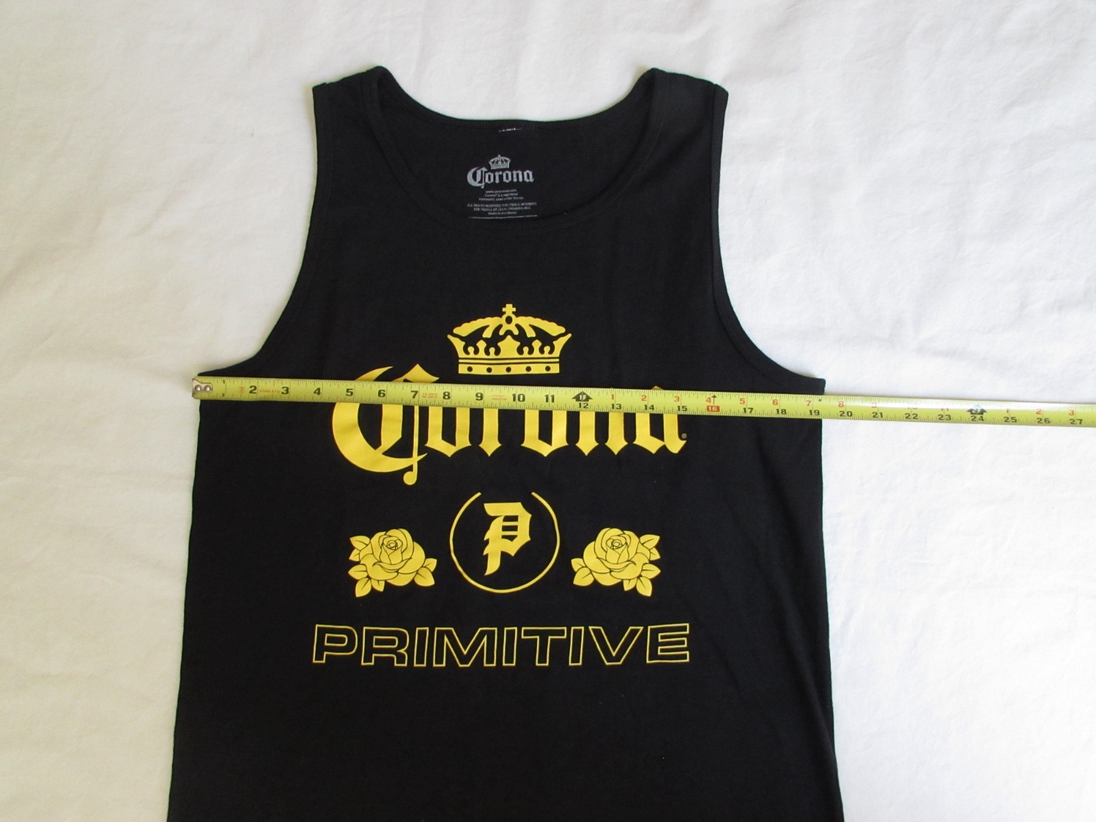 Primitive Apparel x Corona Heritage II Tank Top Black Sleeveless Tee Cotton Sz M