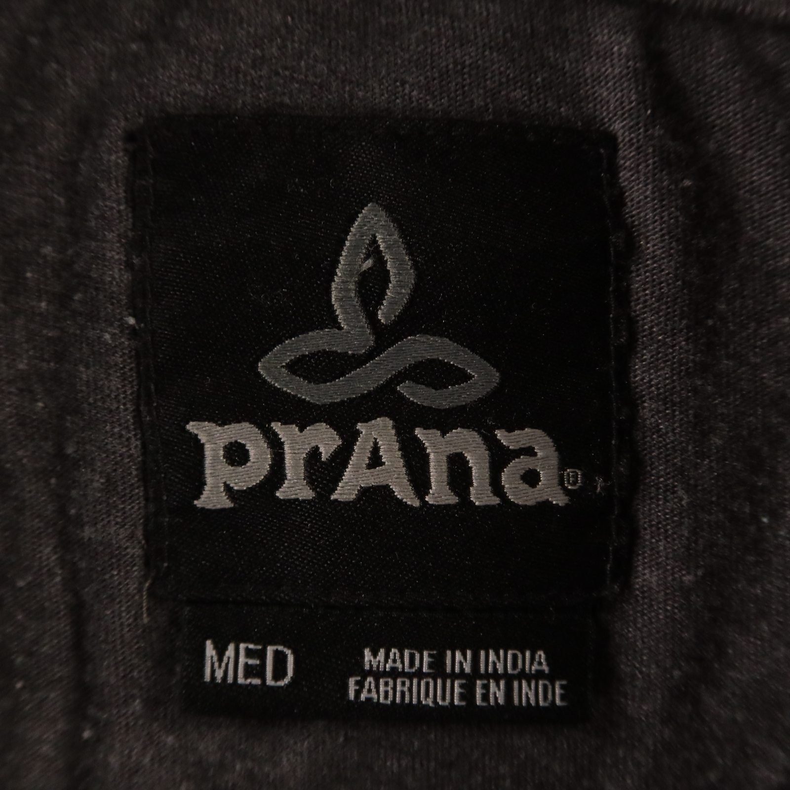 prAna Hoodie Mens M Gray Heathered Organic Cotton hooded tee long sleeve