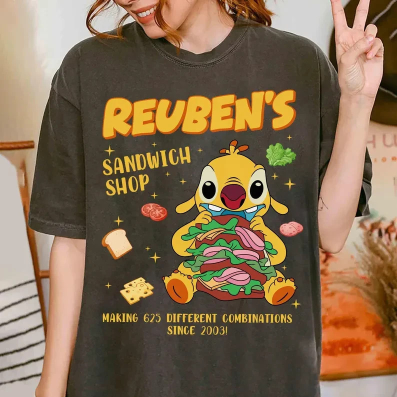 Lilo and Stitch Reuben Shirt, Reuben’s Sandwich Shop Tee, Making 625 Combination