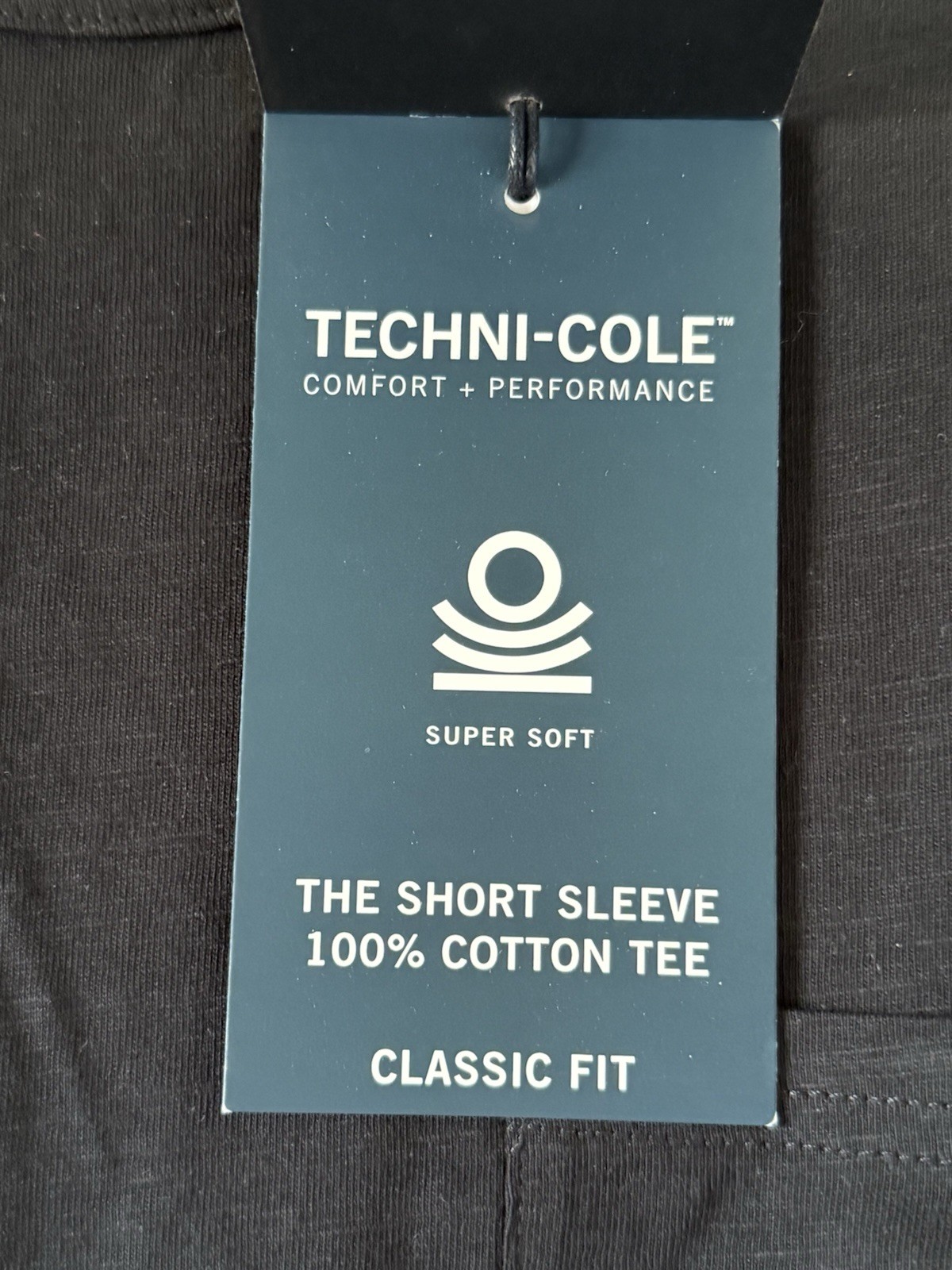Kenneth Cole Small Black Classic Knit Pocket T-Shirt Super Soft 100% Cotton