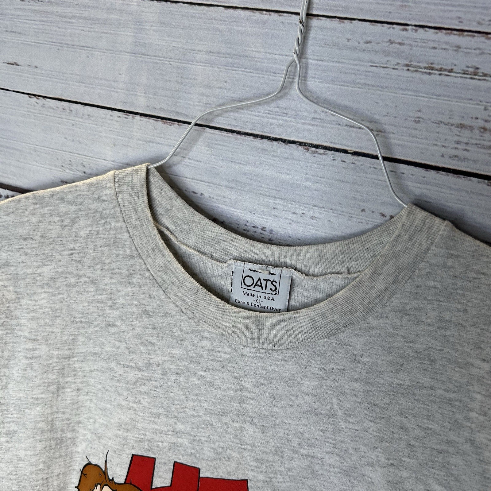 Vintage 90s Wild Oats Joke Skate Tee Graphic T-Shirt Obscure Punk Grunge Size XL