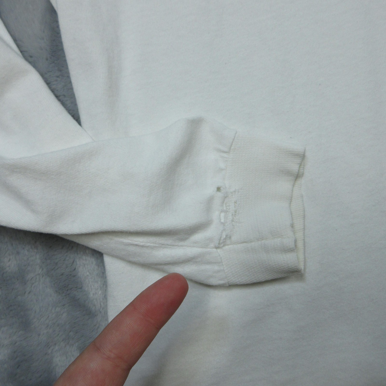 Vintage Fruit of the Loom Shirt Men XL White Mock Neck Long Sleeve USA 90s Thras