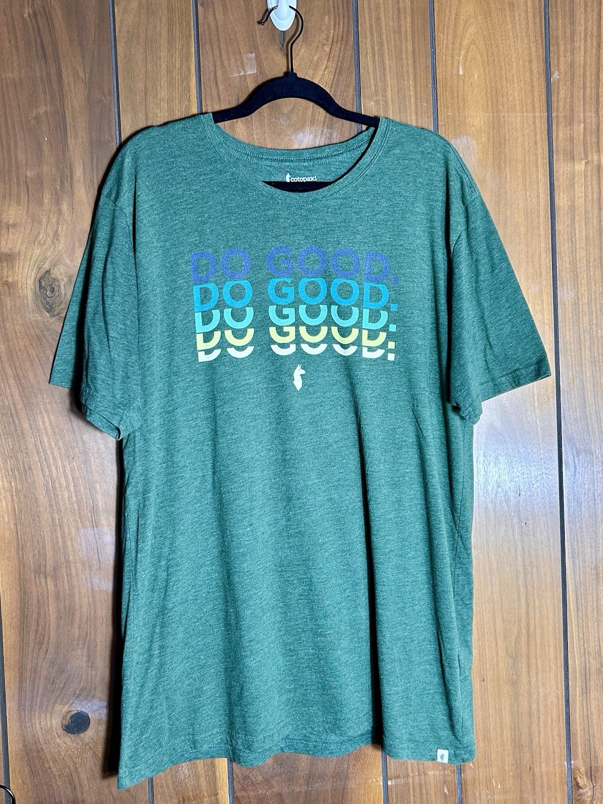 Cotopaxi Men’s XXL Short Sleeve T-Shirt Do Good Graphic Green Organic Cotton