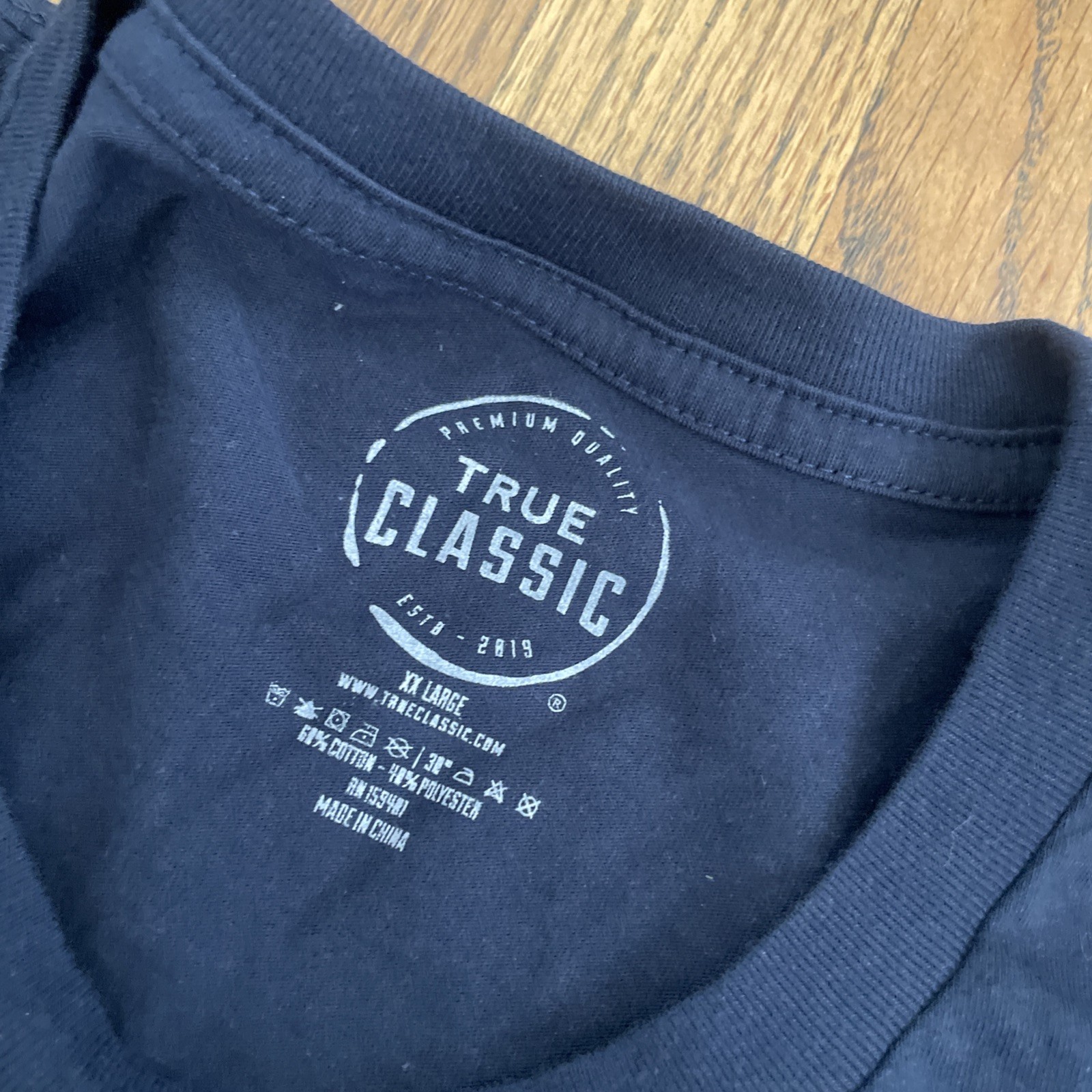 True Classic Premium Quality Crew Neck Tee T Shirt Mens NAVY BLUE XXL 2XL