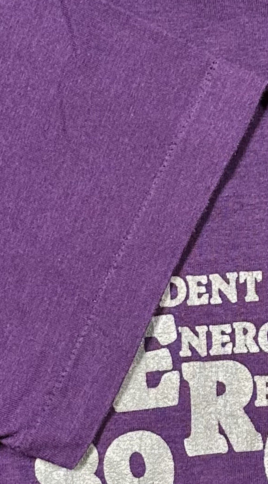 Screen Stars Large Purple Single Stitch Graphic Print Student Energy Research