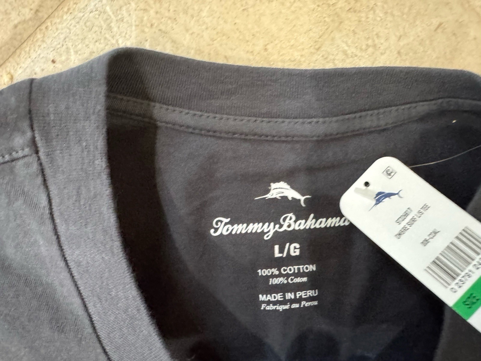 Tommy Bahama Longsleeve LS Tee Shirt Ombré Surf Coal ST226817 LS Large $59