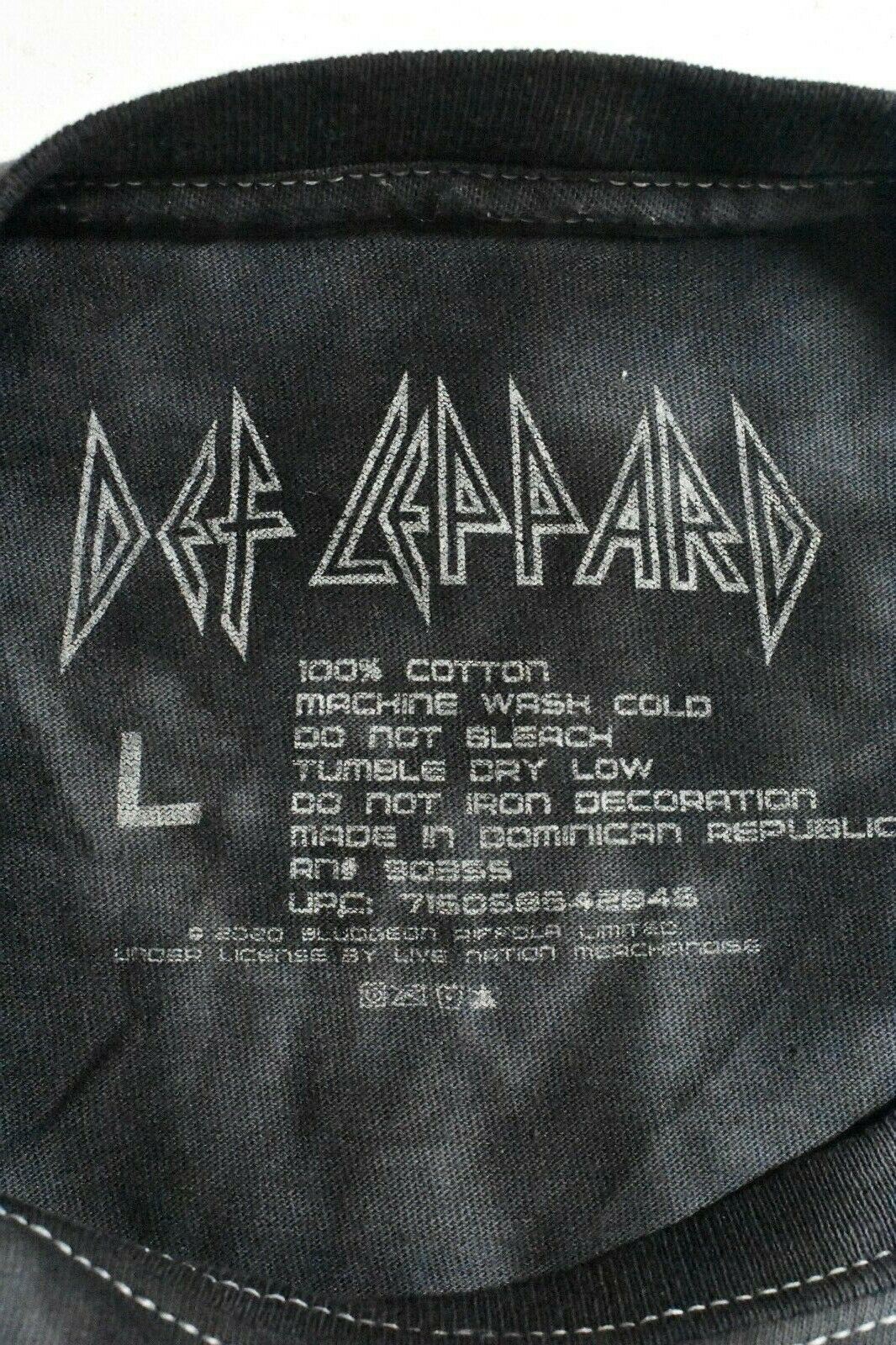 DEF LEPPARD Adult Tonal Spider Scoop Neck Short Sleeve Casual Cotton T Shirt L