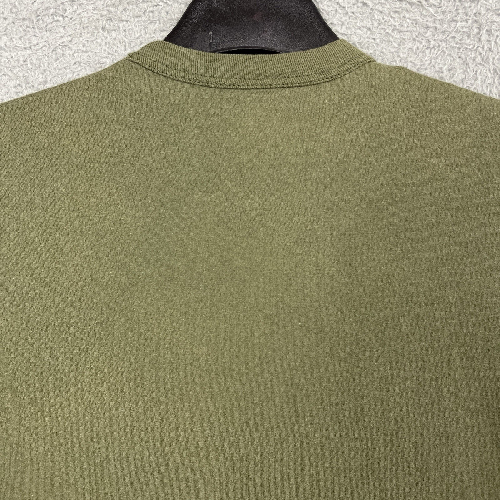 VTG Soffe T Shirt Tag M 17.5” PTP Single Stitch Sleeve Army Green Olive Military